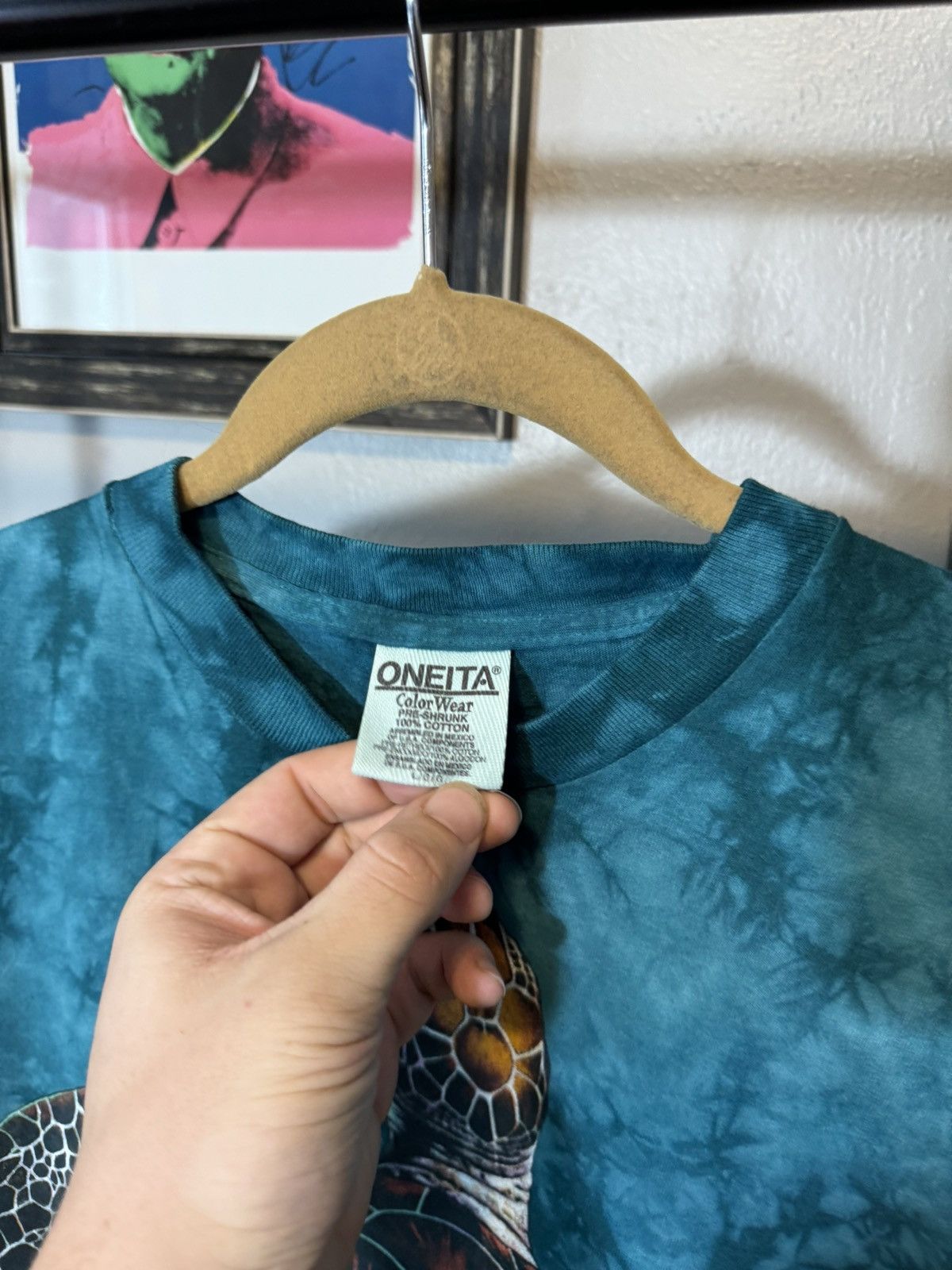Vintage 1990s Vintage Double Sided Turtle Shirt Size US L / EU 52-54 / 3 - 5 Thumbnail