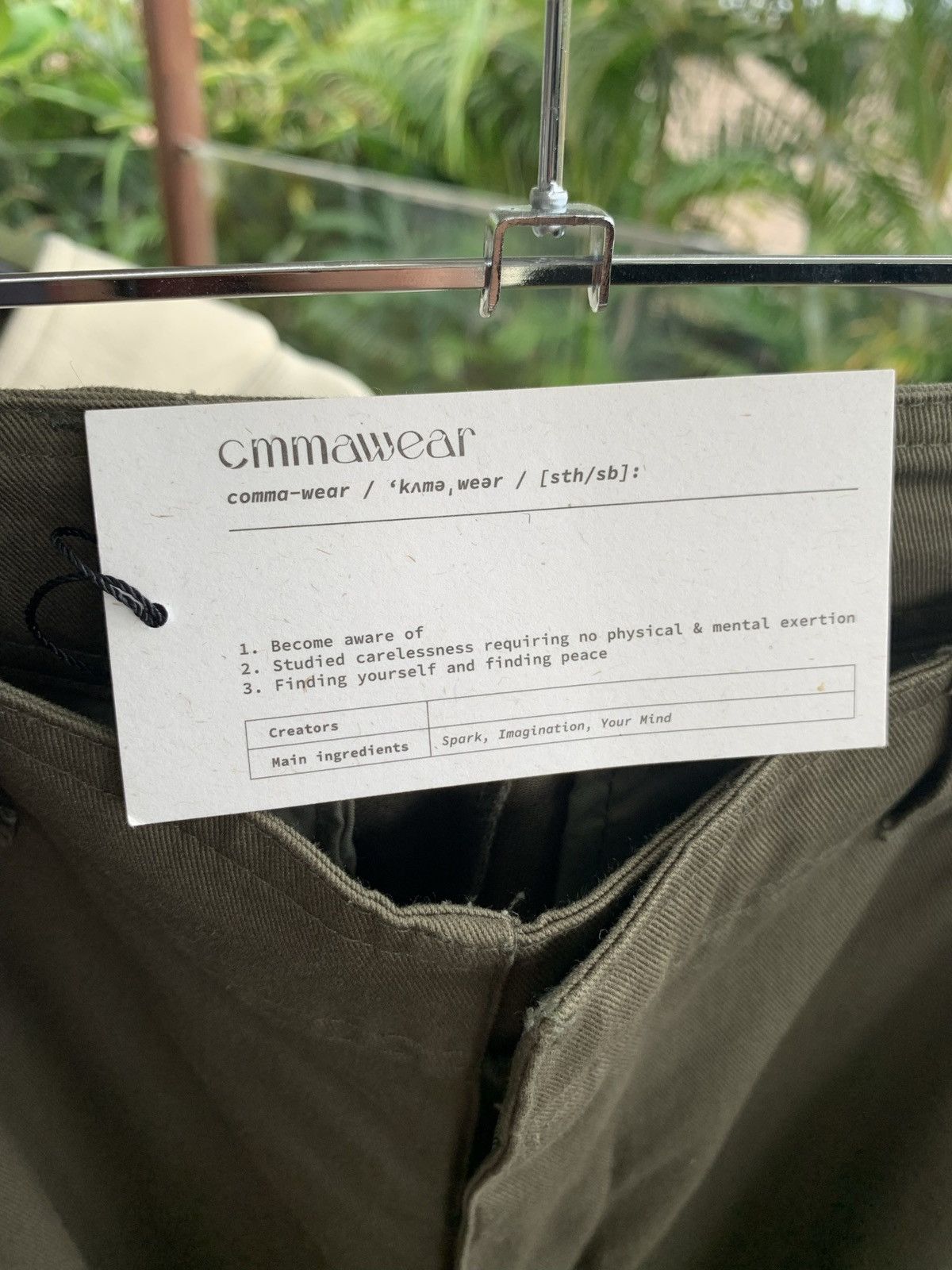 CMMAWEAR Cmmawear Hourglass Backzip Cargo Pants (Dark Sage Green) Size US 32 / EU 48 - 4 Thumbnail