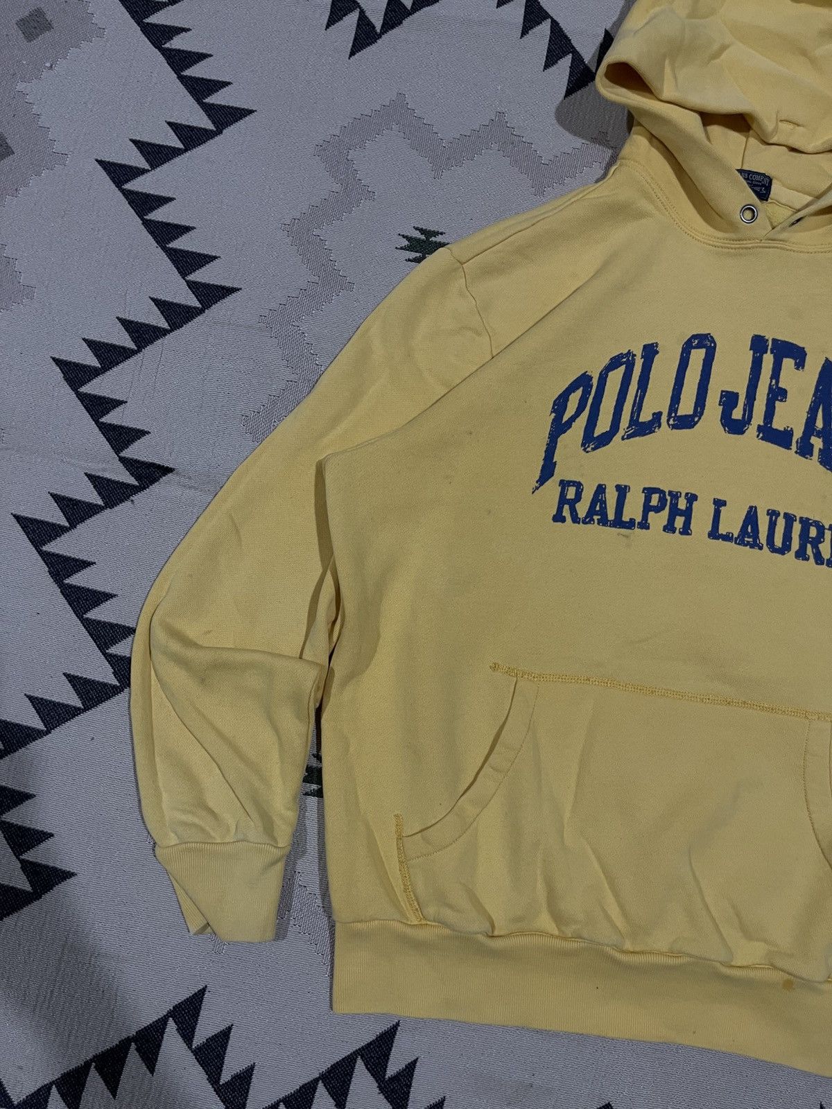 Polo Ralph Lauren 90s POLO JEANS BY RALPH LAUREN DISTRESSED SPELLOUT HOODIE Size US M / EU 48-50 / 2 - 3 Thumbnail