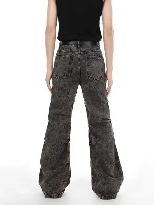 Jean Vintage washed distressed micro-flared high-waisted jeans Size US 34 / EU 50 - 2 Thumbnail