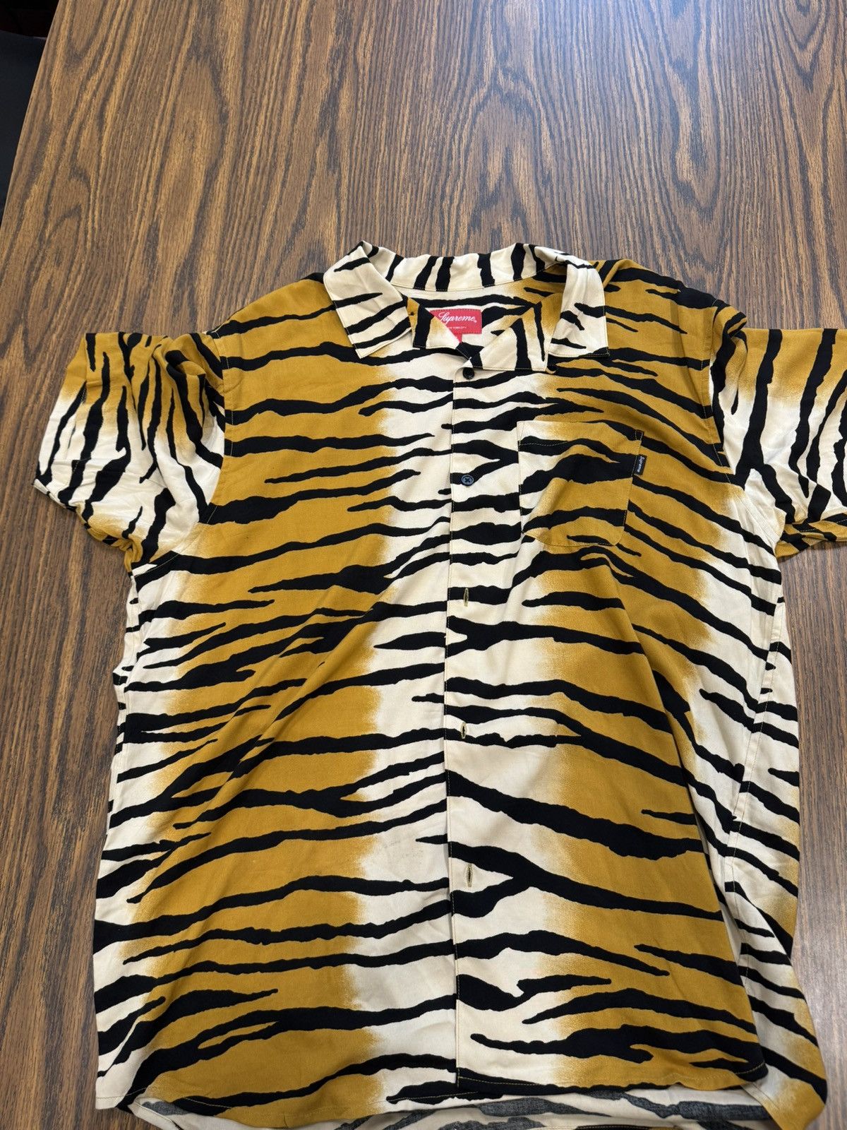 Supreme Supreme SS18 Tiger Stripe Rayon Shirt XL | Grailed