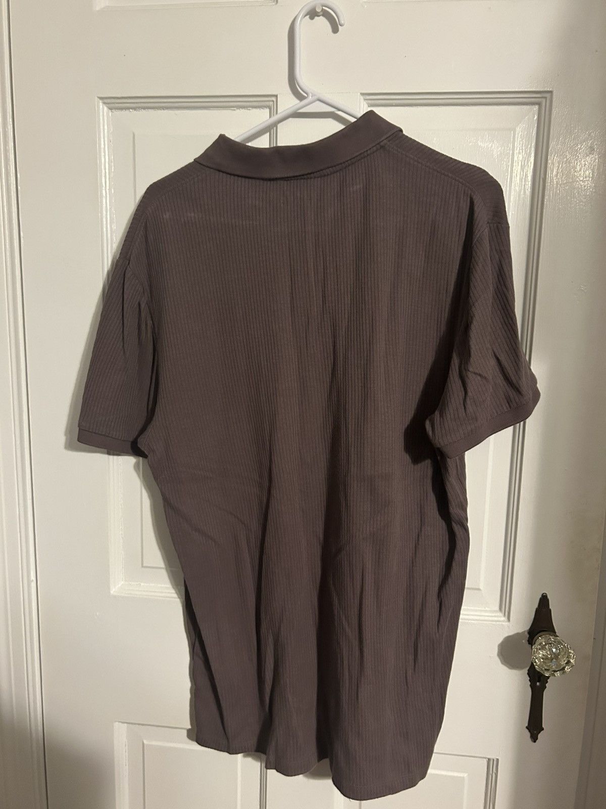 Calvin Klein Calvin Klein Purple/brownish Ribbed Polo Size US L / EU 52-54 / 3 - 4 Thumbnail
