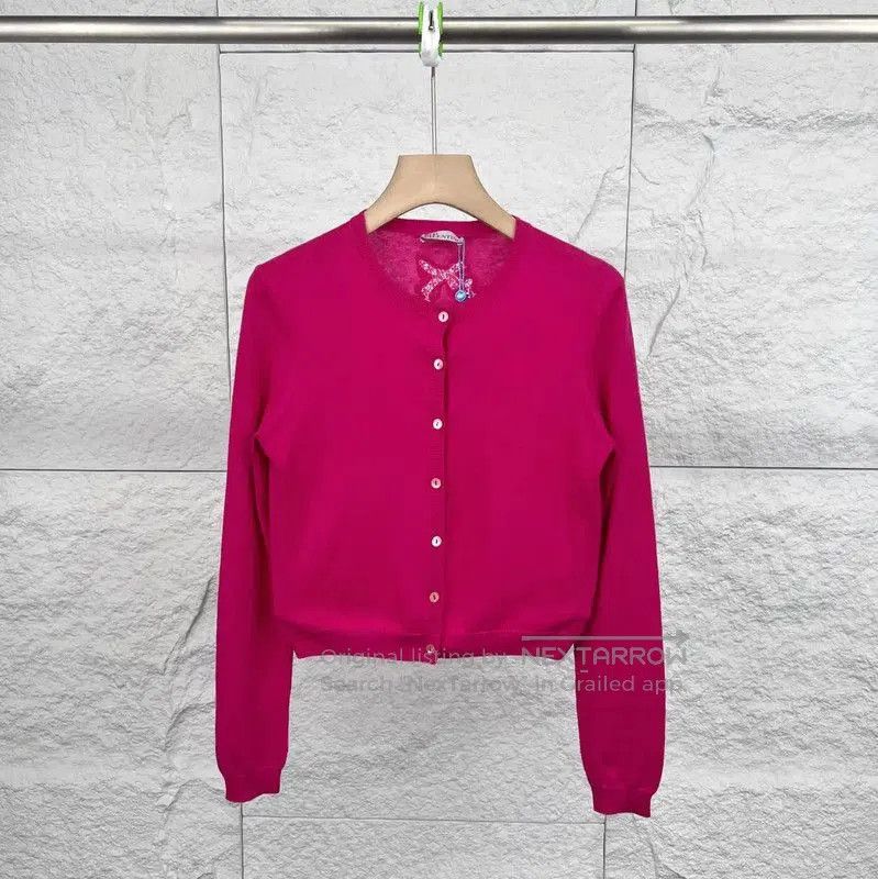 Valentino Valentino Pink Cotton Women's Cardigan . Size S / US 4 / IT 40 - 1 Thumbnail