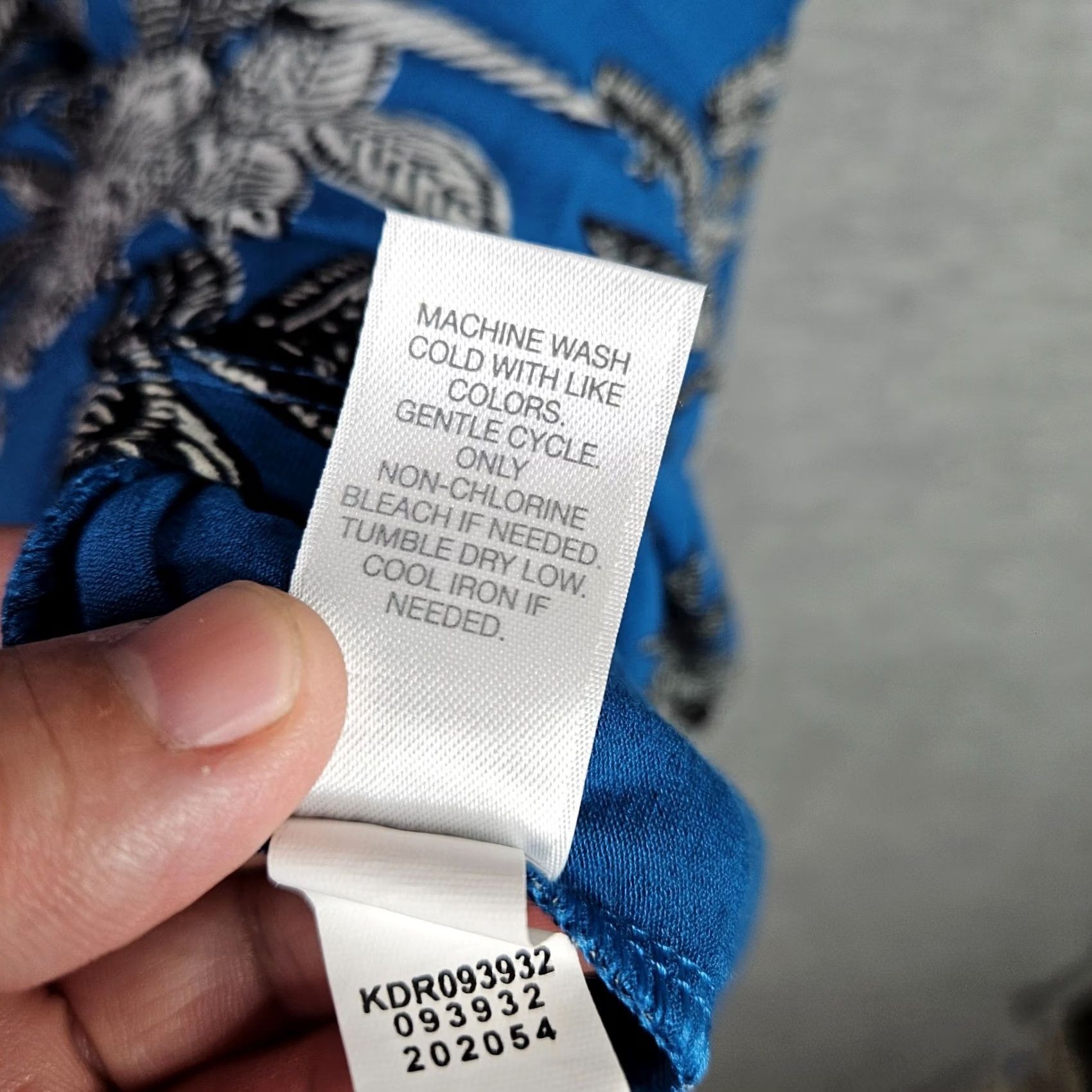 J. Jill J Jill Wearever Collection Blue Floral Short Sleeve Pleated Front Knit Dress M Size 32" / US 10 / IT 46 - 5 Thumbnail