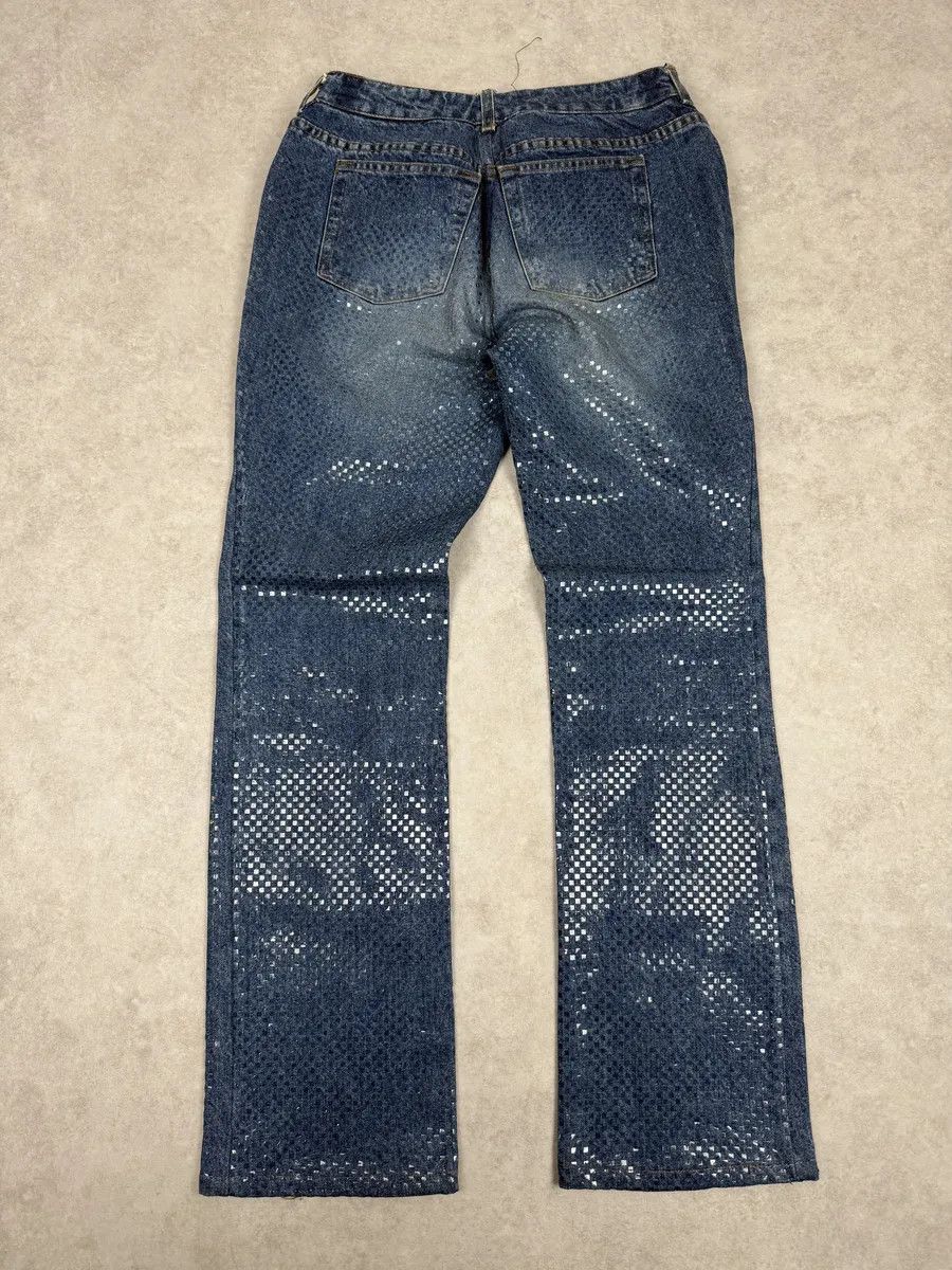 Roberto Cavalli 2000s Roberto Cavalli Shiny Blue Denim Jeans Size US 31 - 2 Thumbnail