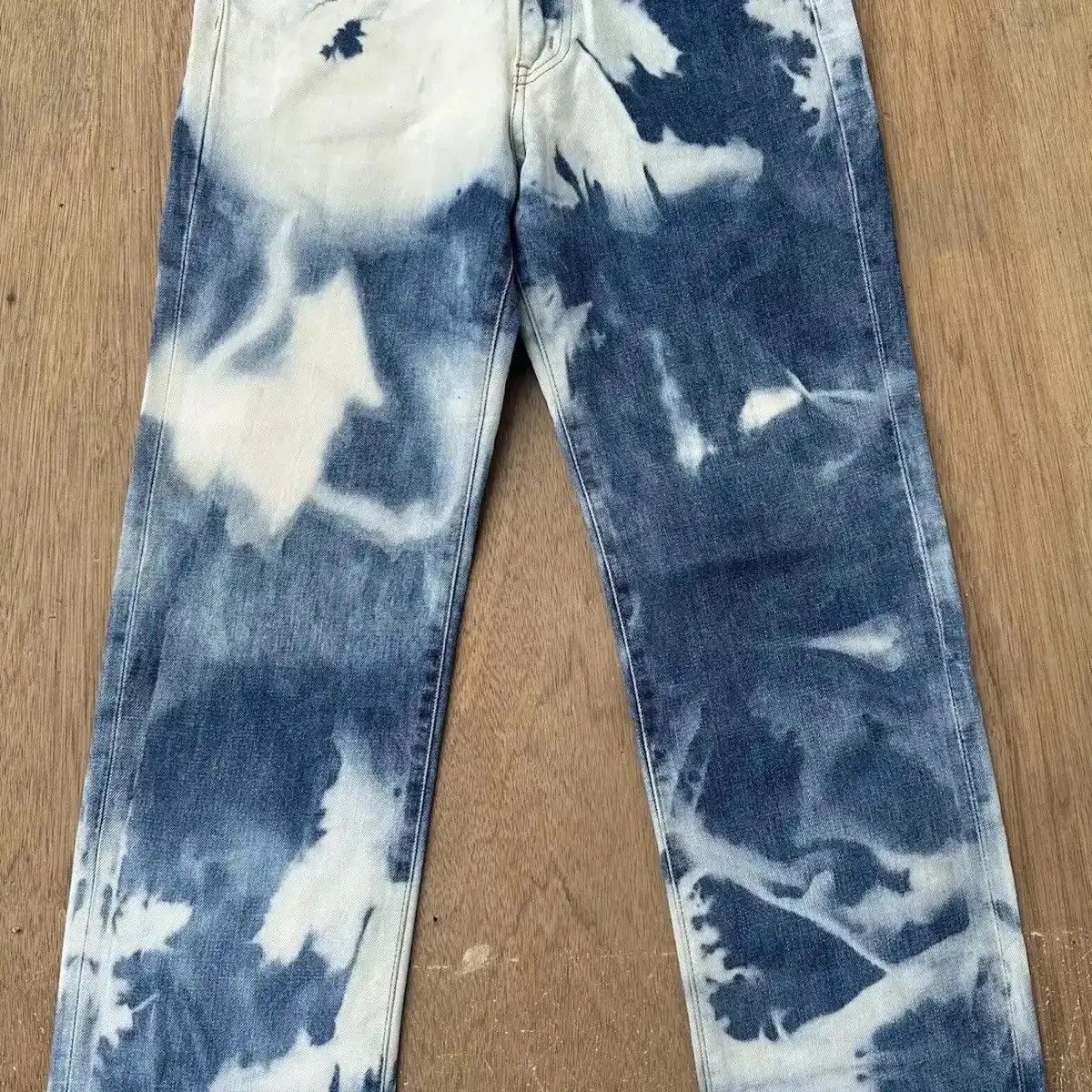 Le Grande Bleu (L.G.B.) STEALS VINTAGE EDWIN JEANS VERY RARE BLEACH ACID WASH DENIM Size US 28 / EU 44 - 4 Thumbnail