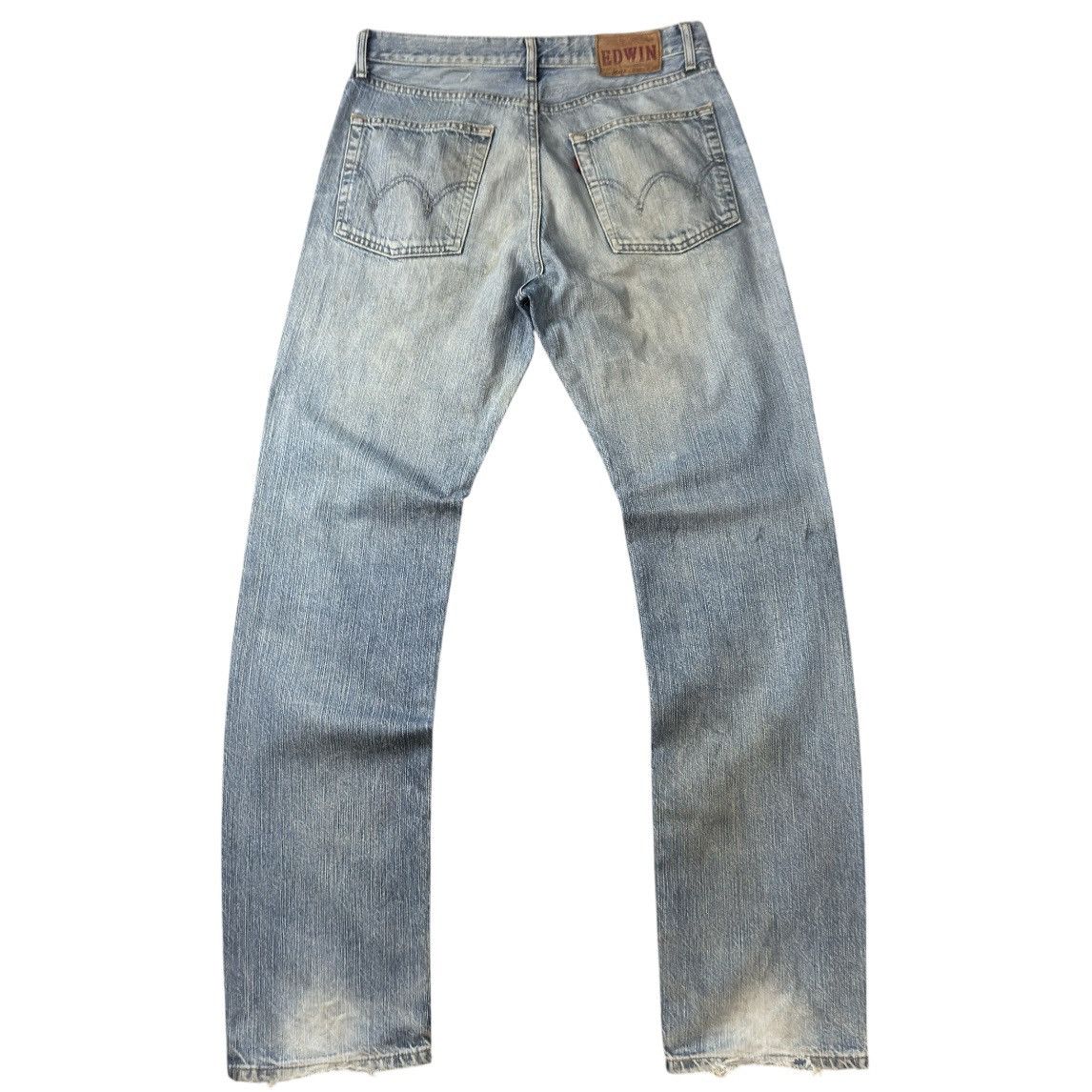 Edwin Vintage 90s Edwin 503 Rebel Distressed Dirty Wash Fade Denim Size US 34 / EU 50 - 2 Thumbnail