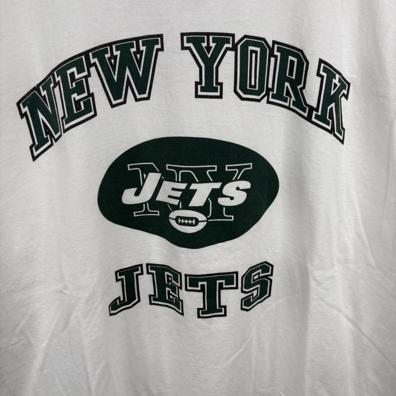 NFL Y2K NFL New York Jets White Tee Shirt Size XL Size US XL / EU 56 / 4 - 2 Thumbnail