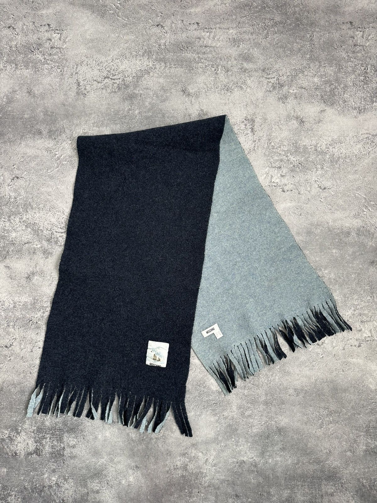 Moschino Moschino Vintage Wool Scarf Bear Logo Muffler Neckwear Italy Size ONE SIZE - 1 Thumbnail