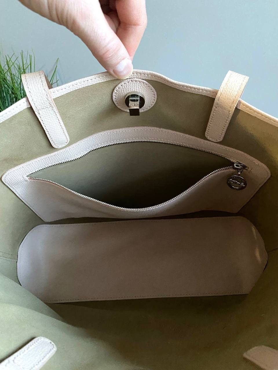 Longchamp Longchamp Shop It Tote Leather Light Pink Hand Bag Size ONE SIZE - 17 Thumbnail