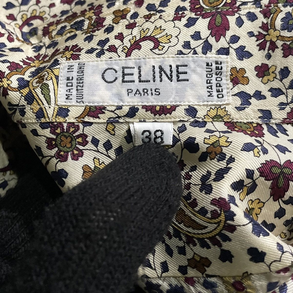 Celine × Designer Celine Paisley Bottom Up Silk Shirt Size XS / US 0-2 / IT 36-38 - 12 Thumbnail
