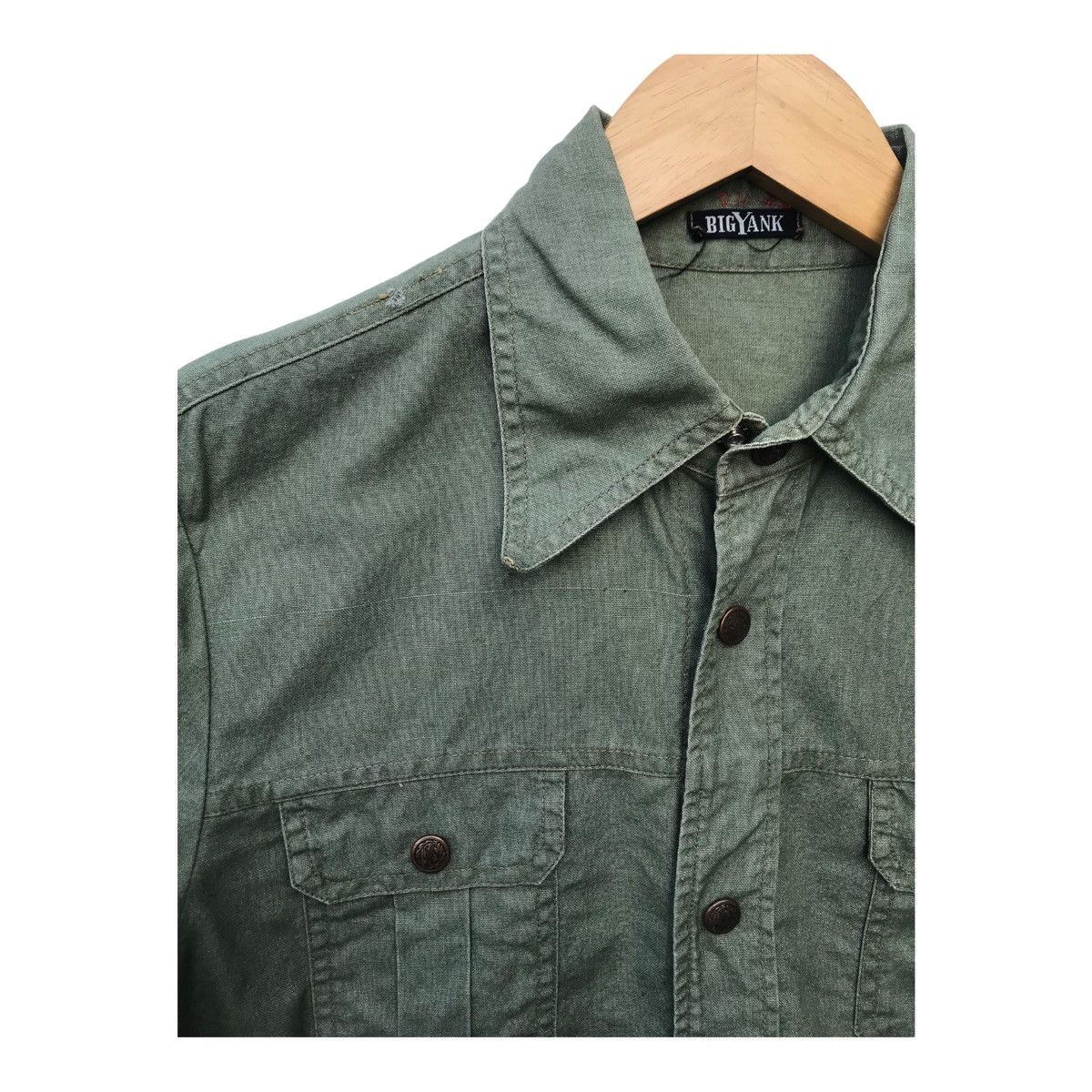 Japanese Brand Big Yank Military Style Snap Button Big Yank Workwear Shirt Size US S / EU 44-46 / 1 - 4 Thumbnail