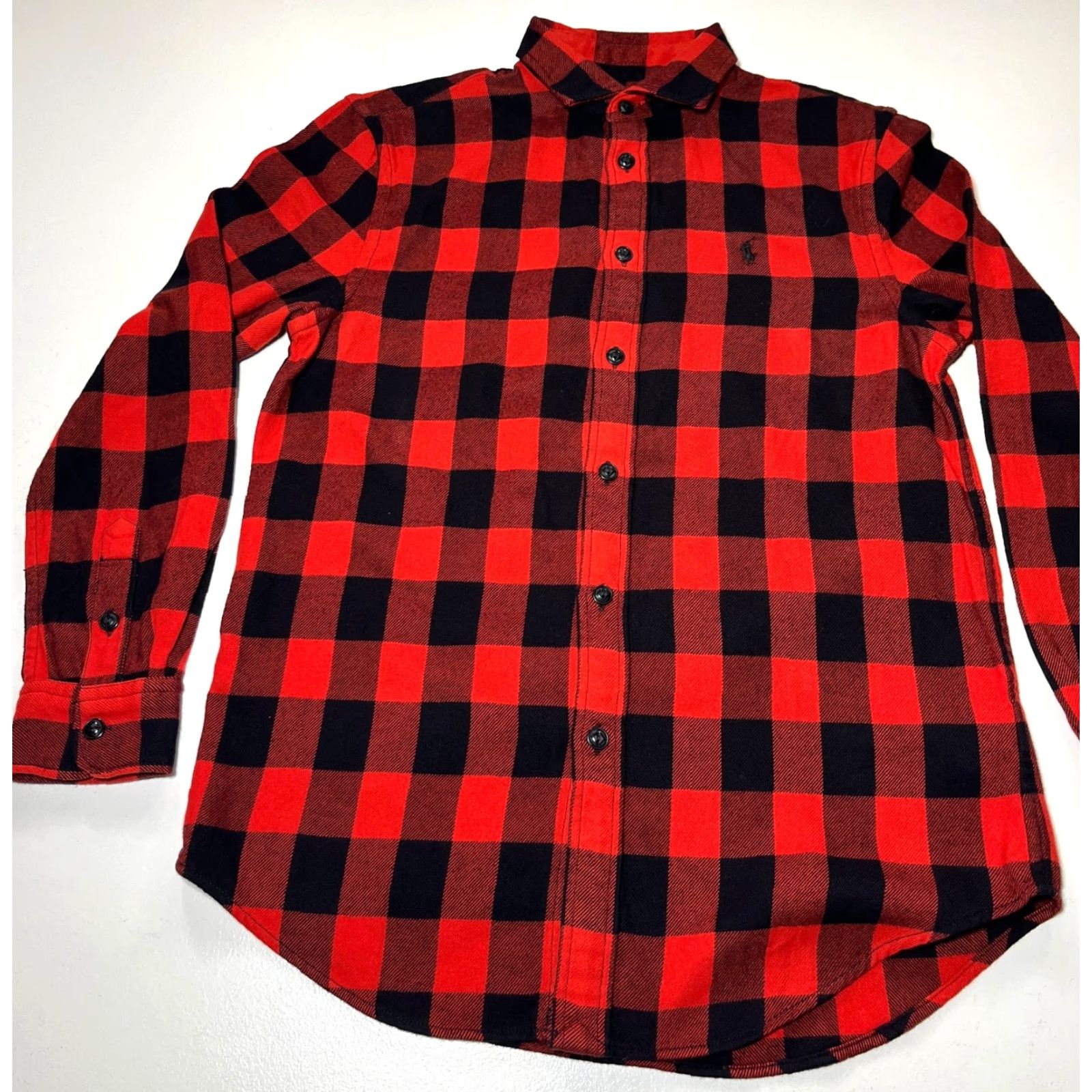 Polo Ralph Lauren Polo Ralph Lauren Men’s Relaxed Fit Plaid Cotton Twill Shirt Sz M Red, Black Button-Up Shirt Size US M / EU 48-50 / 2 - 5 Thumbnail
