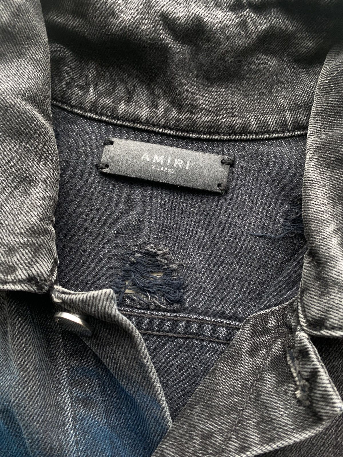 Amiri AMIRI 18AW Starry Night Moon Wolf Destroyed Denim Jacket Size US XL / EU 56 / 4 - 4 Thumbnail