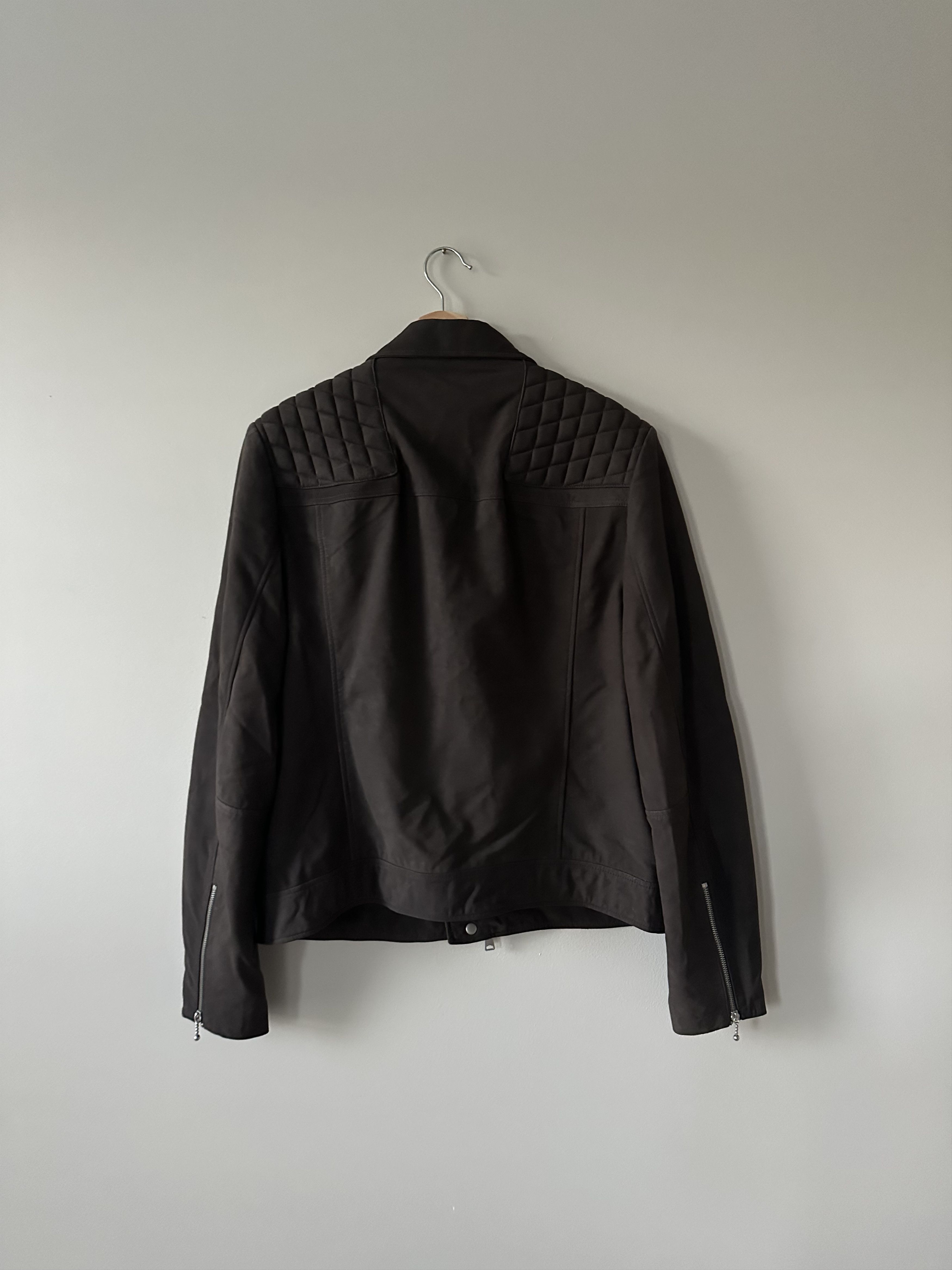 Allsaints AllSaints Kenji Suede Leather Biker Jacket, Lamb Leather Size US XXL / EU 58 / 5 - 4 Thumbnail