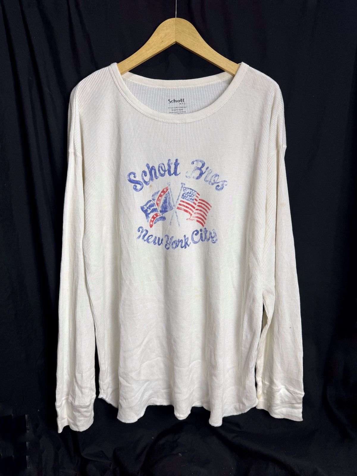 Schott Schott NYC Thermal Long Sleeve American Flag Size US XL / EU 56 / 4 - 1 Thumbnail