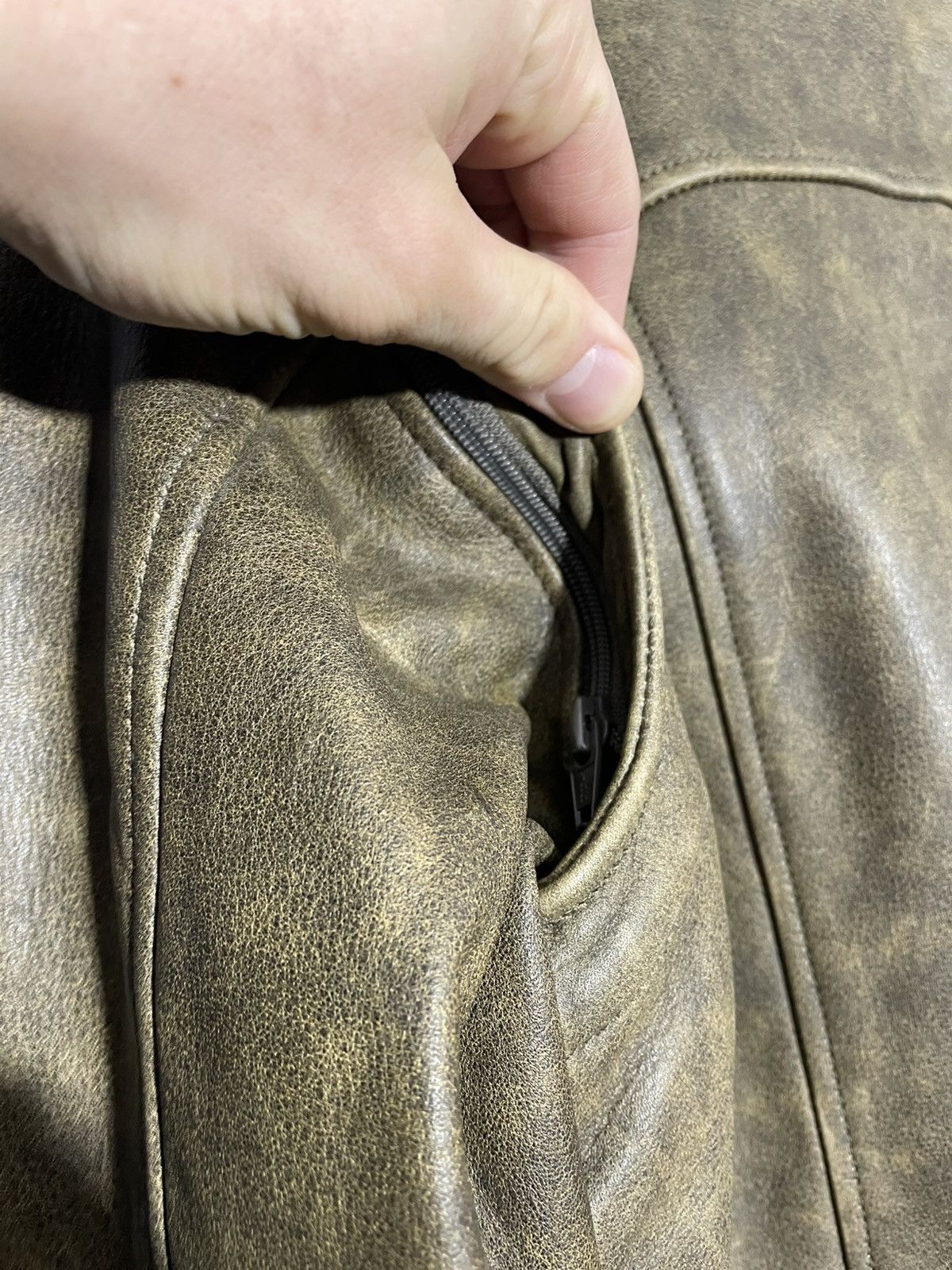 Japanese Brand × Vintage Vintage IXS Leather MA-1 style Bomber Jacket Avant Gard Size US M / EU 48-50 / 2 - 14 Thumbnail