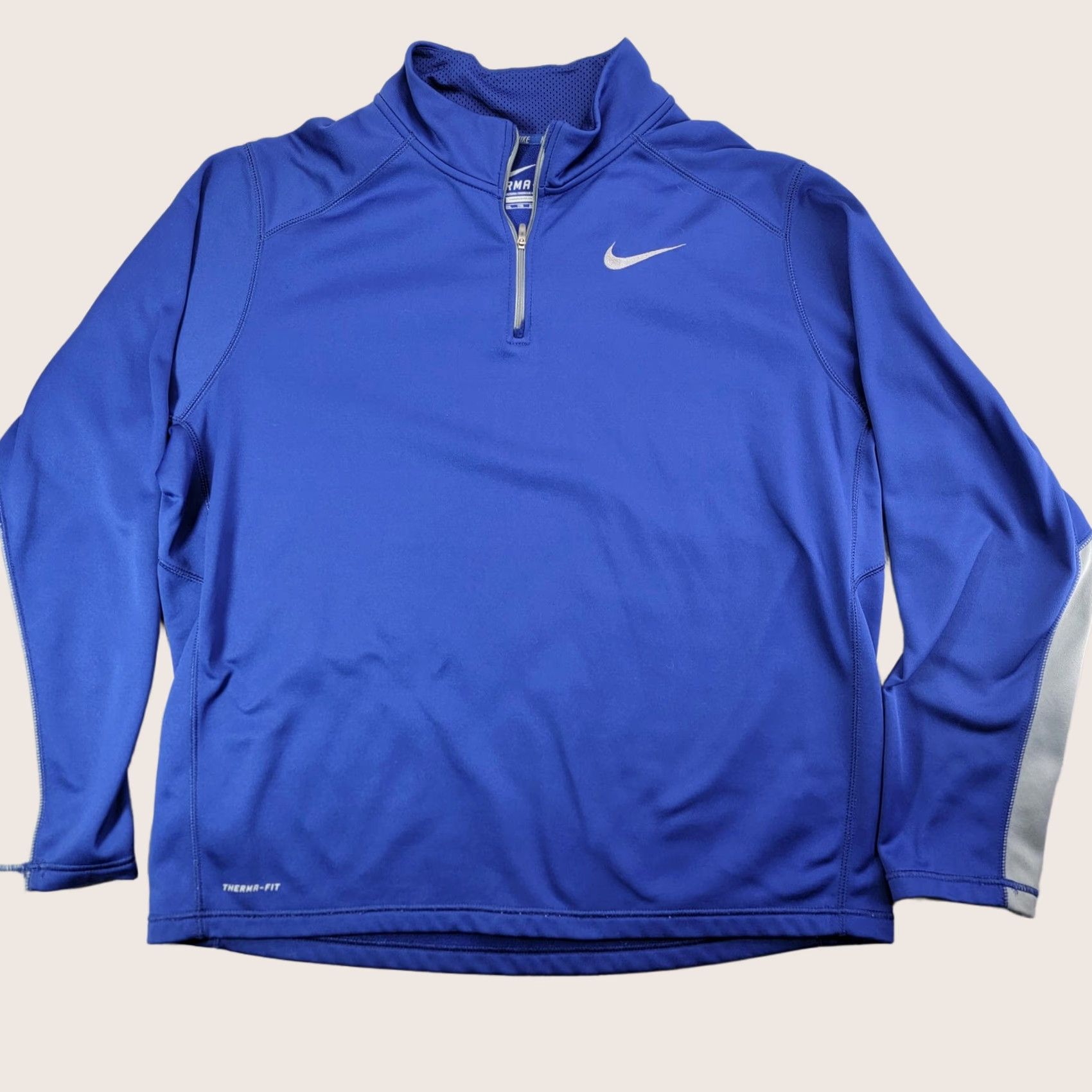 Nike Nike Therma-FIT Running Shirt Mens 2XL Blue 1/4 Zip Pullover Fleece Long Sleeve Size US XXL / EU 58 / 5 - 1 Thumbnail