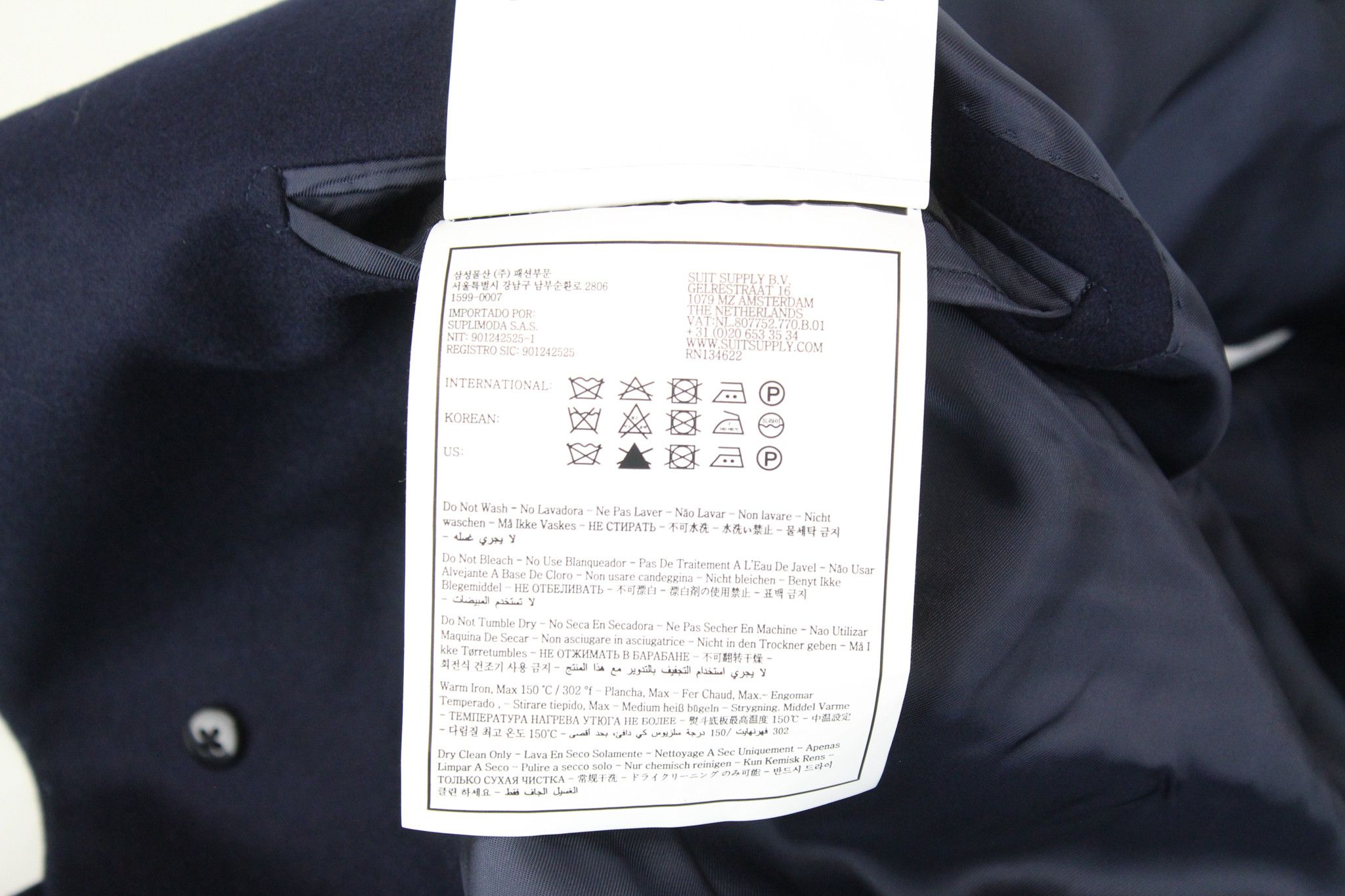 Suitsupply VICENZA UK52R Dark Blue Wool Coat 66764 Size US XXL / EU 58 / 5 - 8 Thumbnail