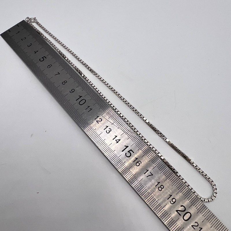 Sterling Silver Vintage Sterling Silver 925 Box Chain Necklace 41cm 11.3g Size ONE SIZE - 4 Thumbnail