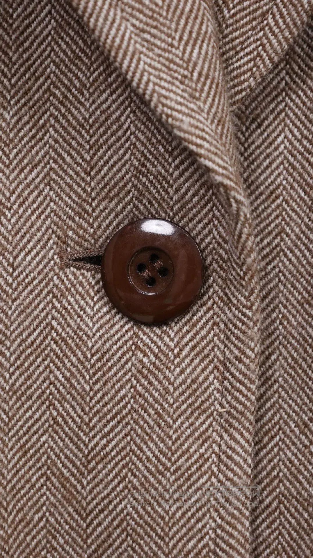 Saint Laurent Paris YSL Brown Herringbone Tweed Blazer. Size M / US 6-8 / IT 42-44 - 7 Thumbnail