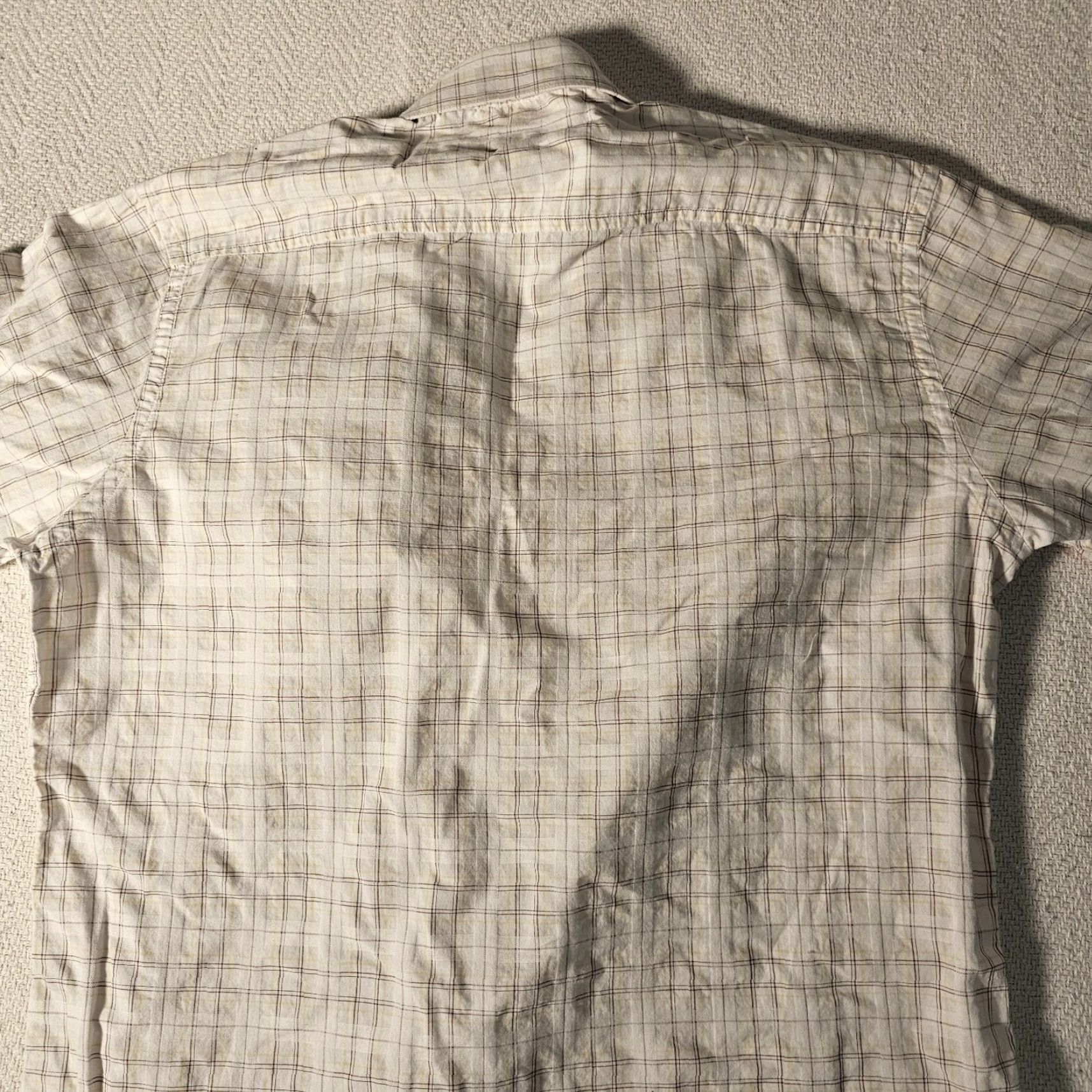 Vintage Bachrach Mens Short Sleeve Button Down Casual Shirt Size Medium White Checks Size US M / EU 48-50 / 2 - 7 Thumbnail