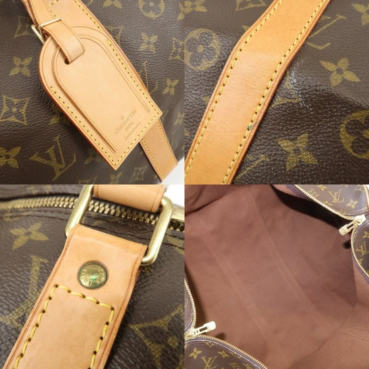 Louis Vuitton Louis Vuitton Monogram Keepall Bandouliere 55 Duffle Bag Size ONE SIZE - 7 Thumbnail