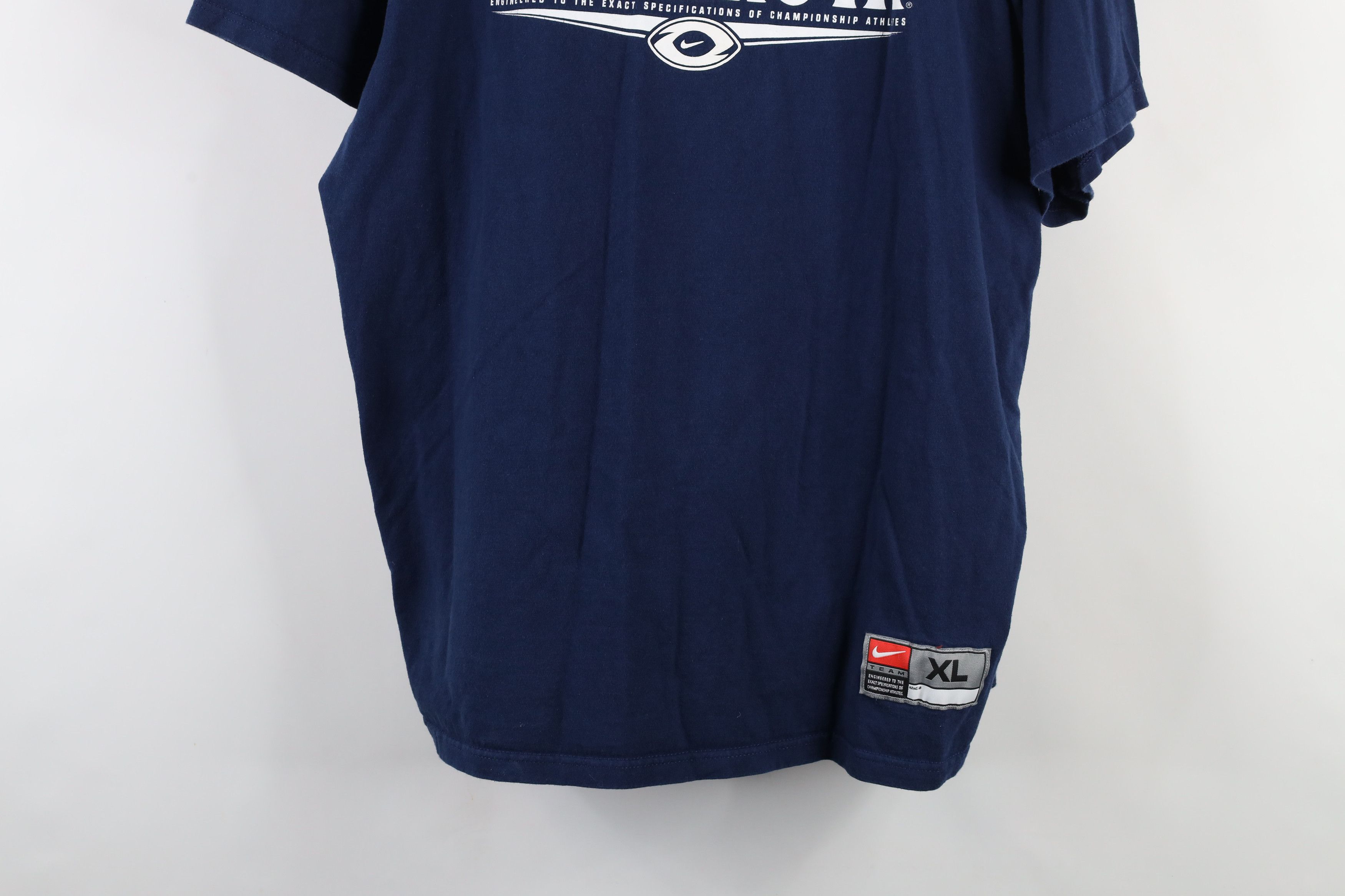 Nike × Vintage Vintage Nike Center Swoosh Villanova University T-Shirt Blue Size US XL / EU 56 / 4 - 3 Thumbnail