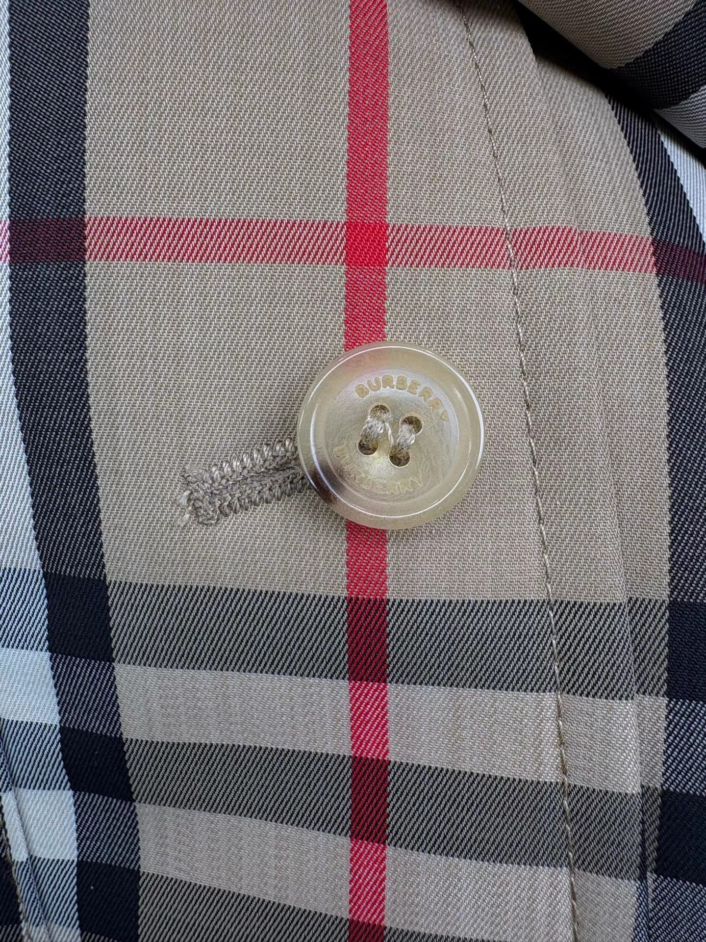 BURBERRY Check Long Sleeve Belted Dress