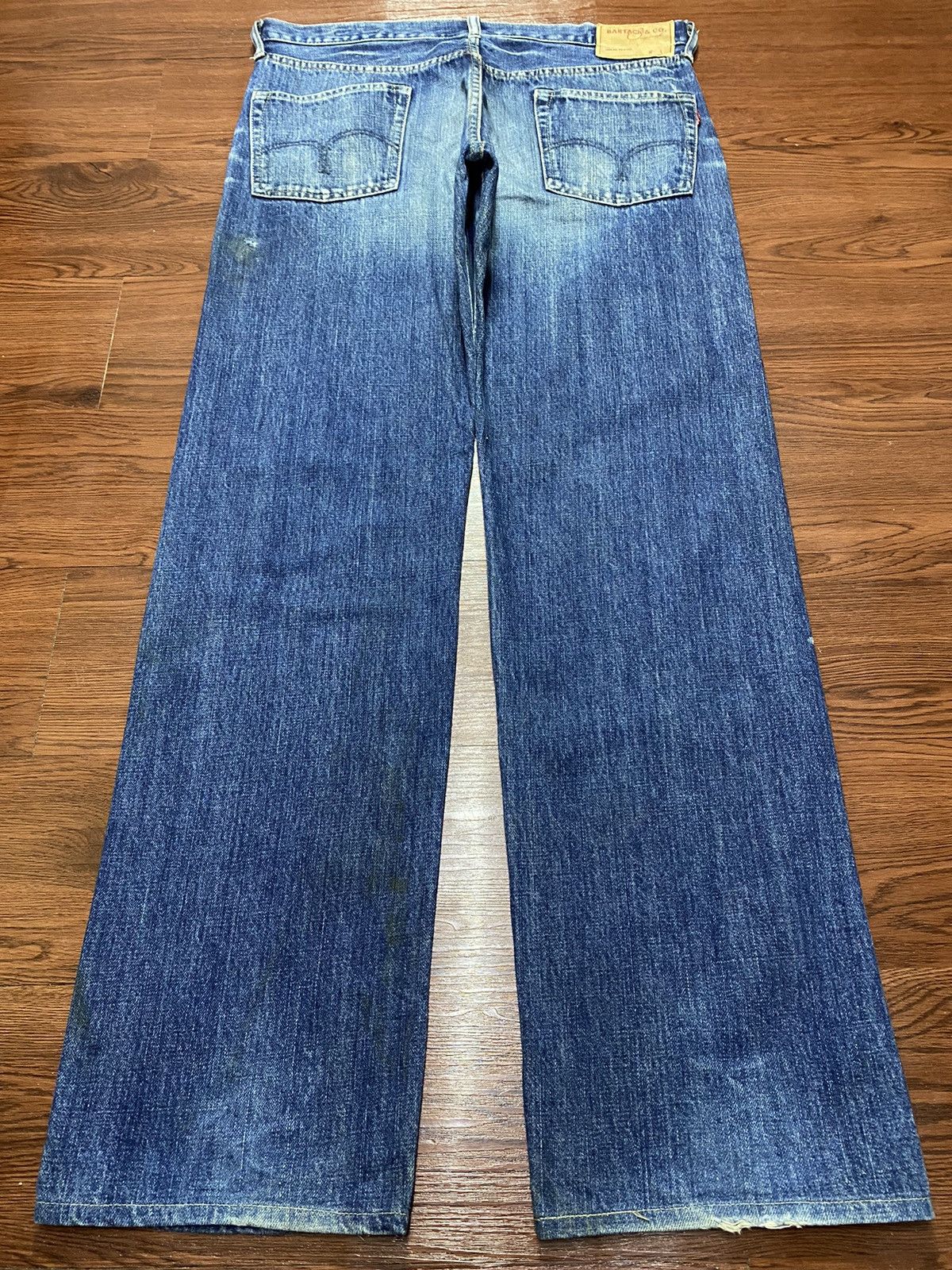 Japanese Brand Vintage Japanese Brands Bartack Selvedge Loose Jeans Size US 35 - 2 Thumbnail