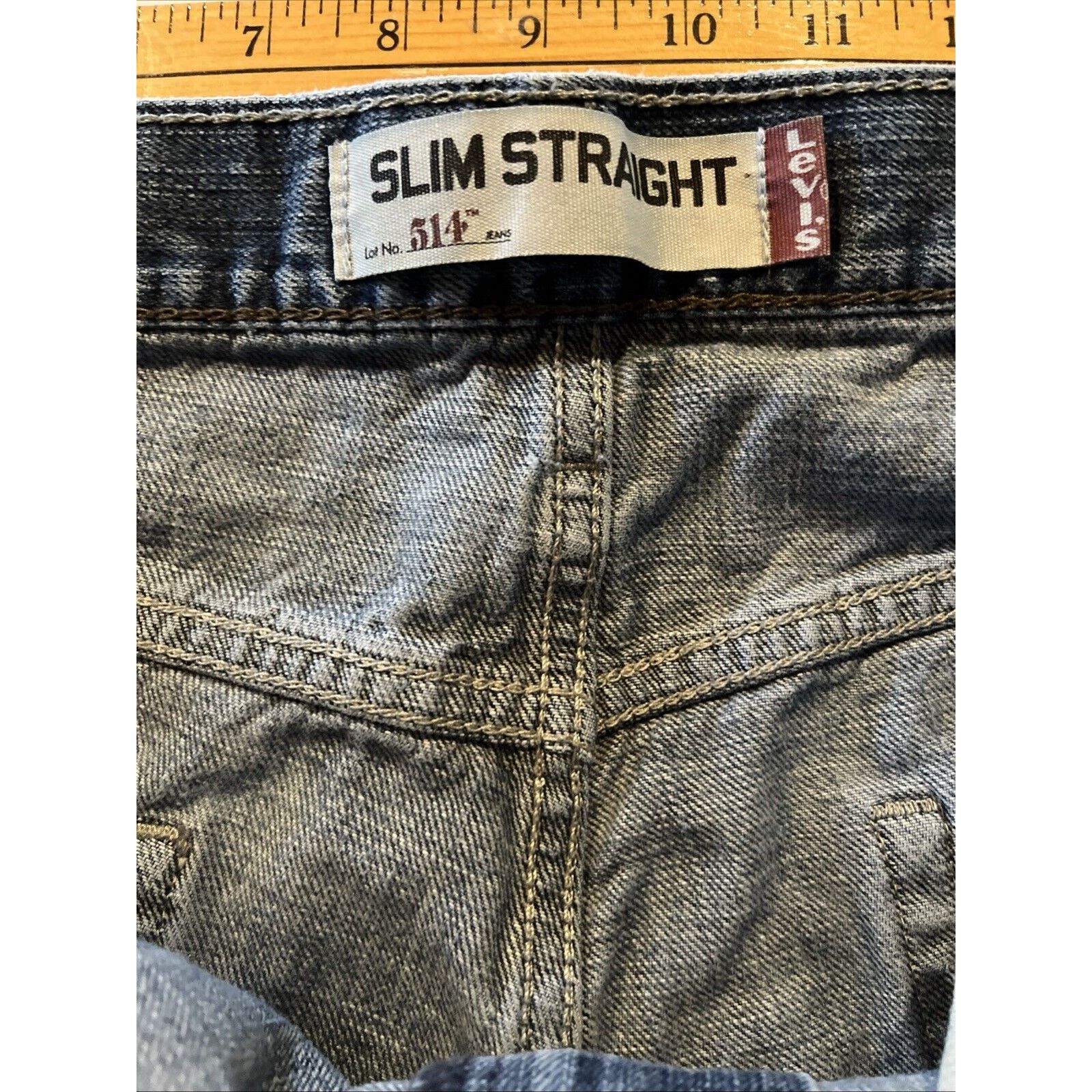 Levi's Levi's 514 Jeans Men's 36x30 Blue Denim Cotton Medium Wash Size US 36 / EU 52 - 12 Thumbnail