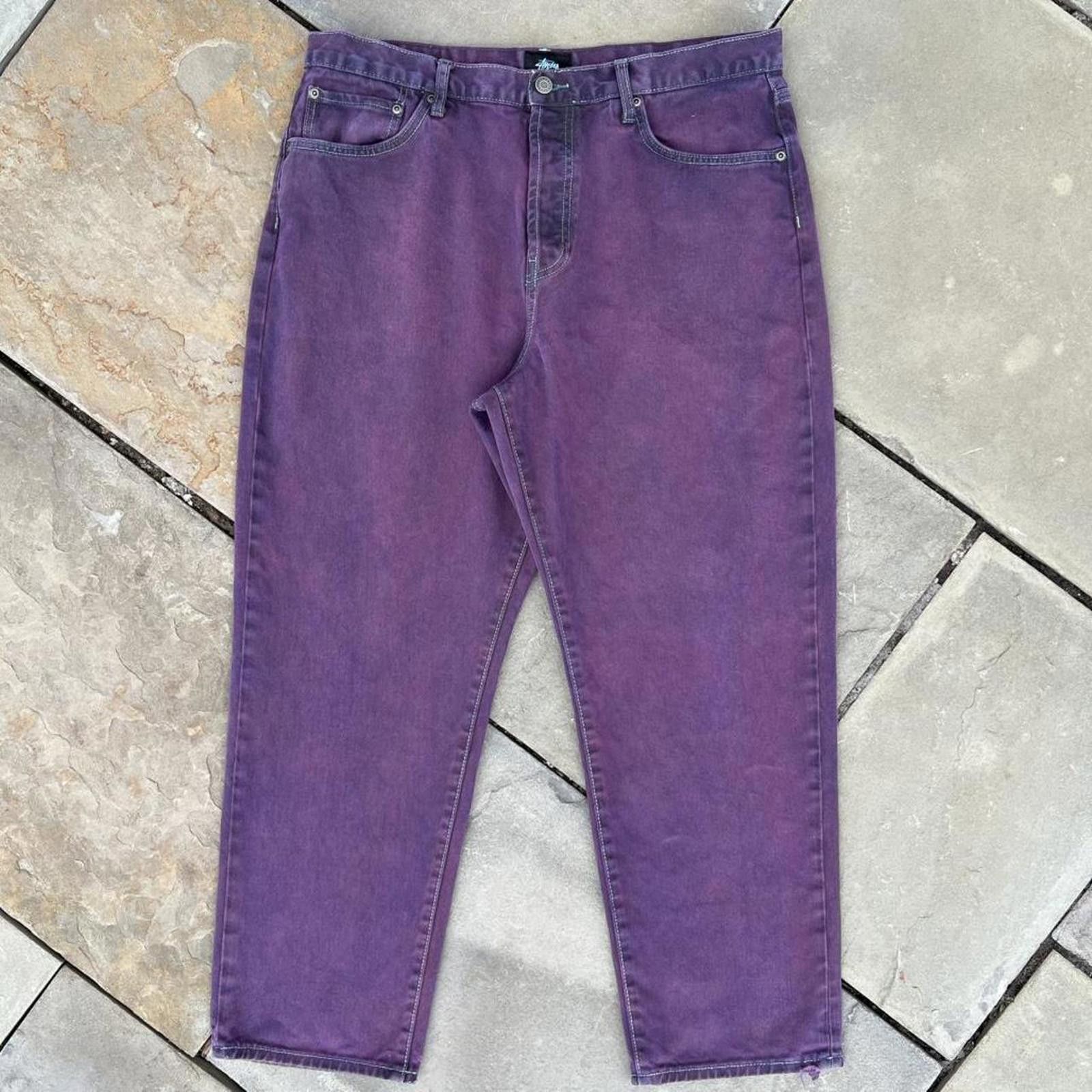 Stussy Double Purple Wash Reworked Stussy Big Ol Jeans Size US 36 / EU 52 - 1 Thumbnail