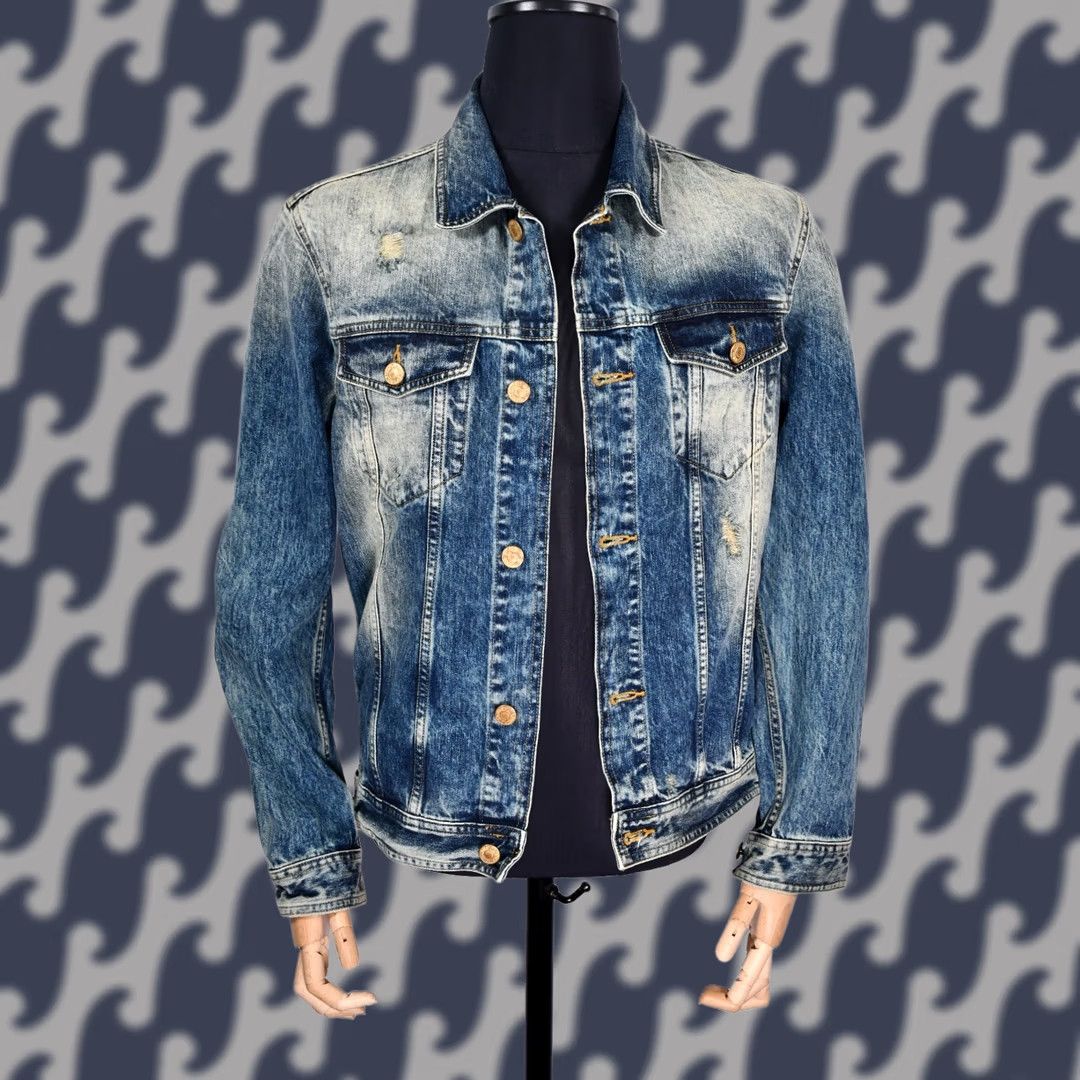 Jack & Jones JACK & JONES Jacket Denim blue L Mens Classic 100% Cotton Casual VINTAGE? Size US 33 - 1 Thumbnail