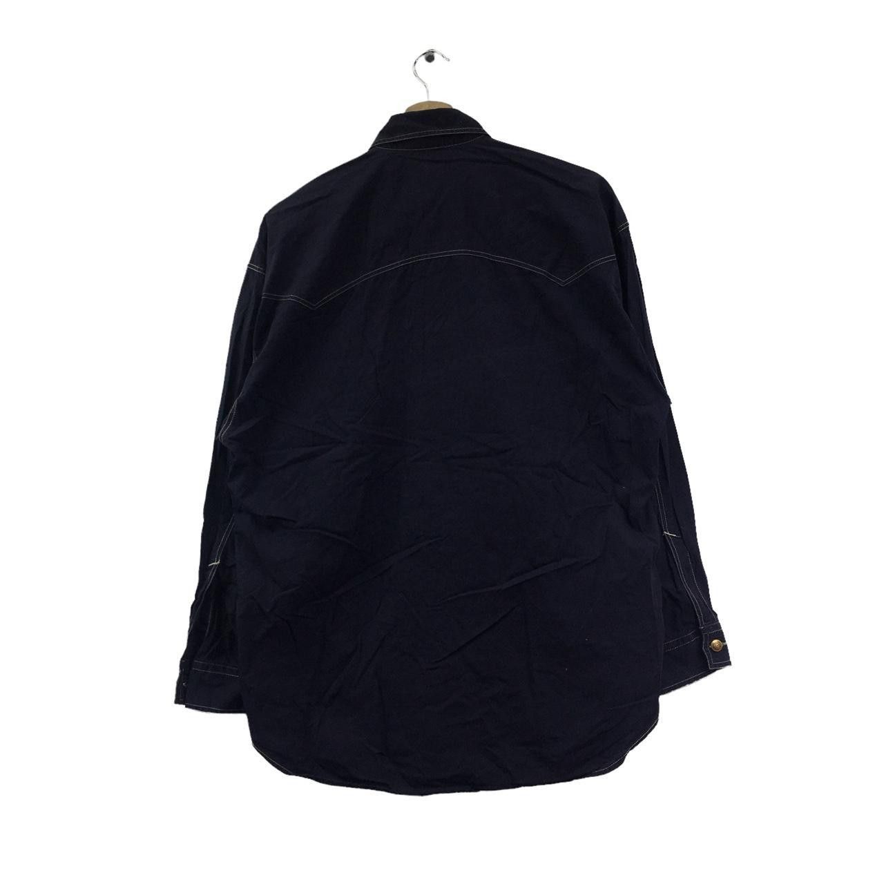 Versace Vtg VERSACE JEANS COUTURE Medusa Button Casual Shirt Indigo Size US XS / EU 42 / 0 - 4 Thumbnail