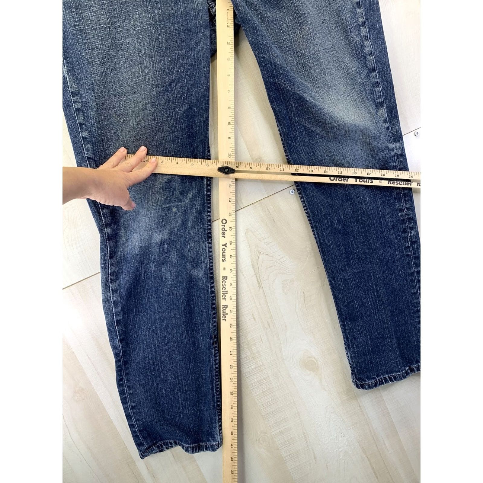 Levi's VINTAGE Levi’s 511 Jeans Denim Blue Distressed - 36x32, Mens, Regular, Cotton, Zip, Inseam 31, Logo, Straight, 4850, All Items As Is Size US 36 / EU 52 - 4 Thumbnail