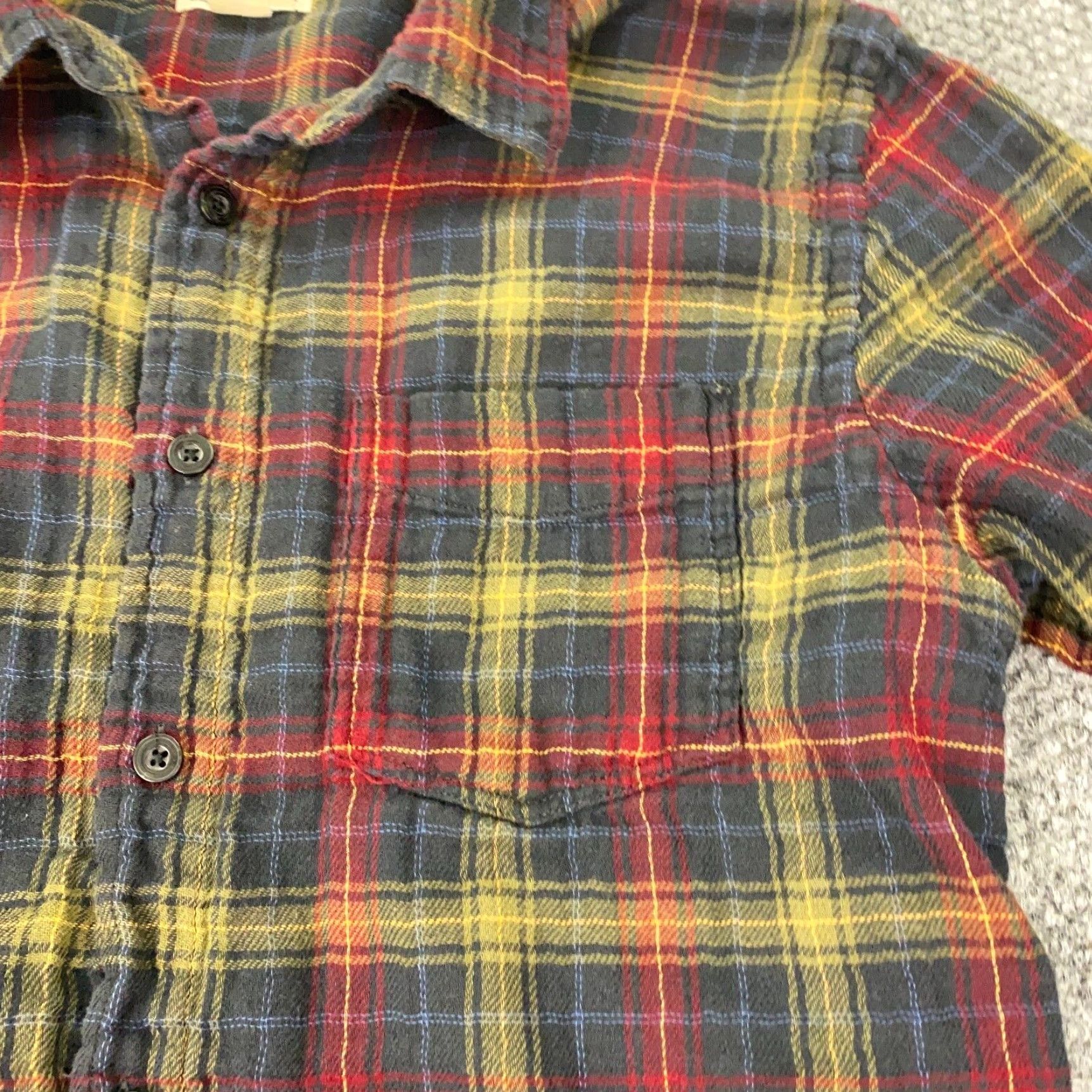 Carbon 2 Cobalt Flannel Shirt Mens Medium Long Sleeve Plaid