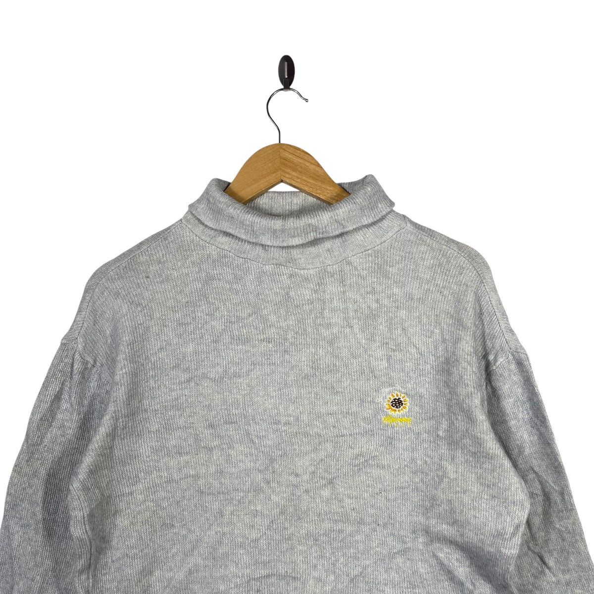 Ellesse Vintage Ellesse Goldwin Turtleneck Sweatshirt Grey Size US M / EU 48-50 / 2 - 2 Thumbnail