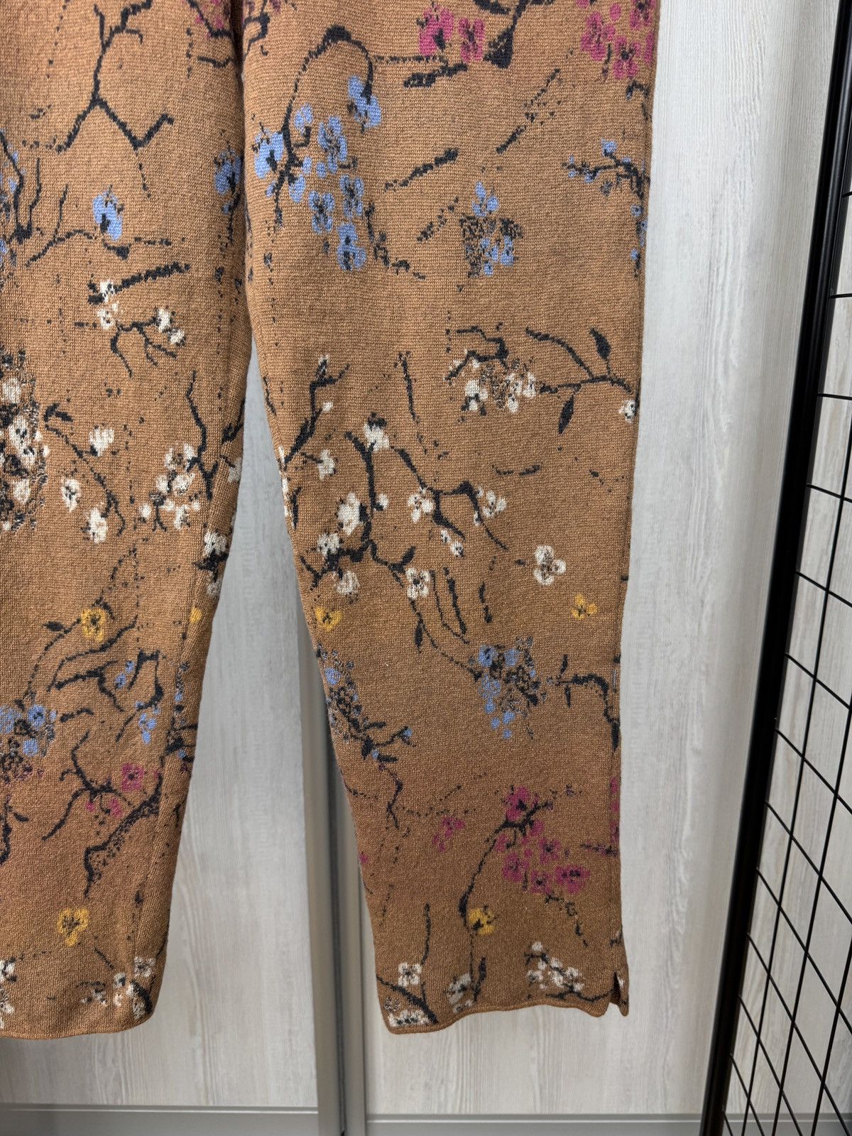 Other Ivko Wool beige brown floral flower pattern pants trousers Size 32" / US 10 / IT 46 - 7 Thumbnail