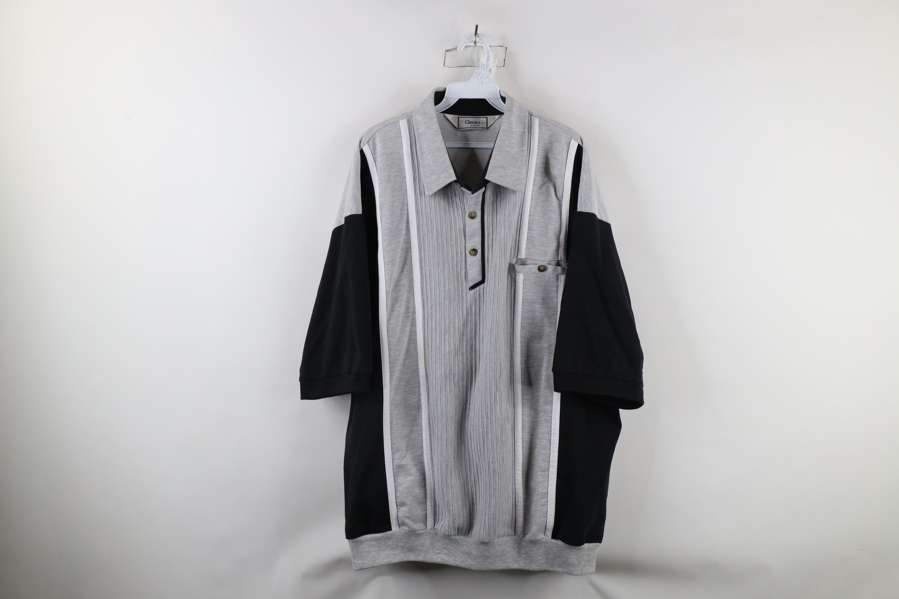 Vintage Vintage 90s Streetwear Block Collared Pullover Polo Shirt Size US XXL / EU 58 / 5 - 1 Thumbnail