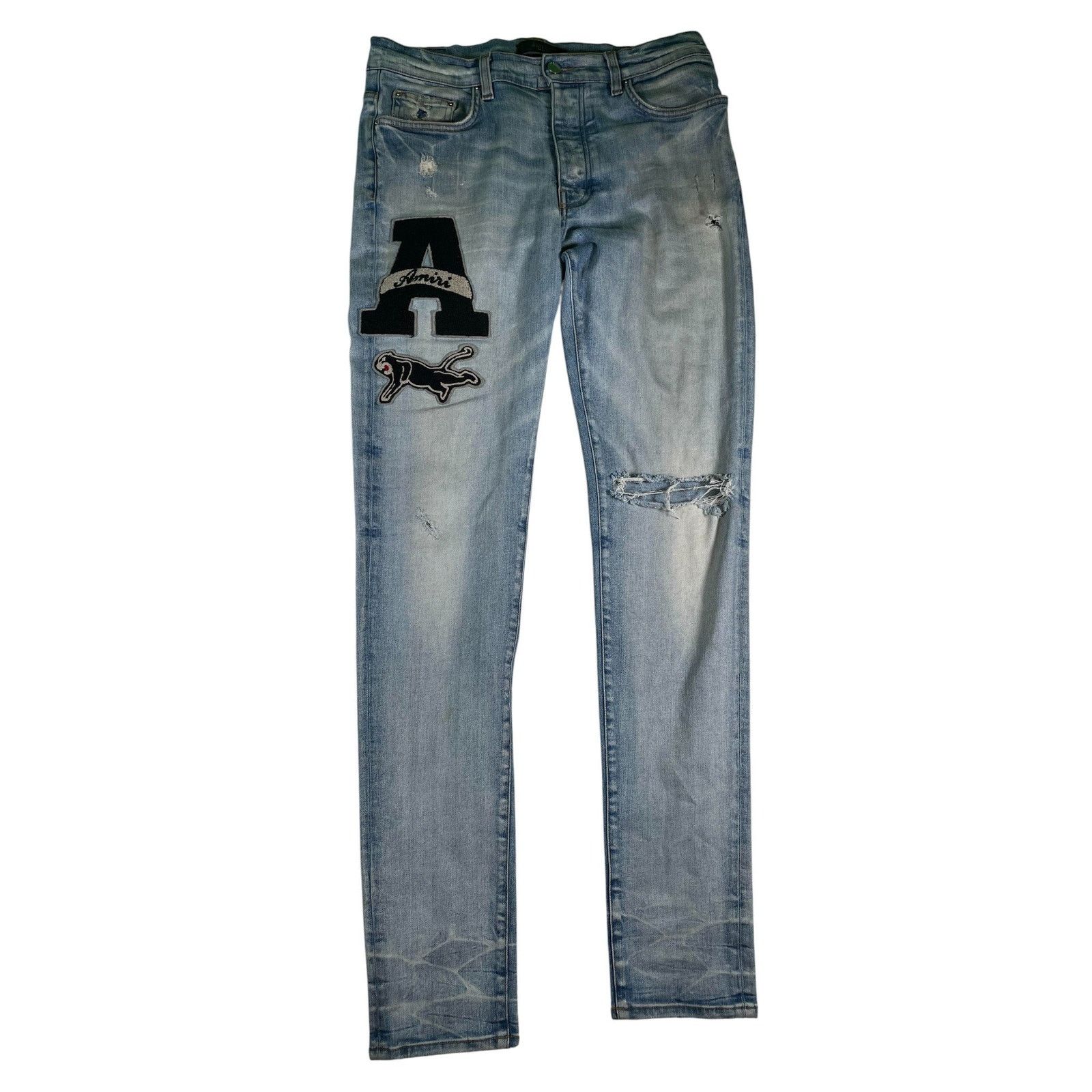 Amiri Amiri A Patch Light Wash Jeans Size US 34 / EU 50 - 1 Thumbnail