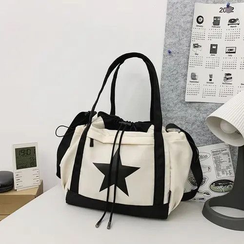 Vintage White Splash Proof Nylon Crossbody Bags Size ONE SIZE - 1 Thumbnail