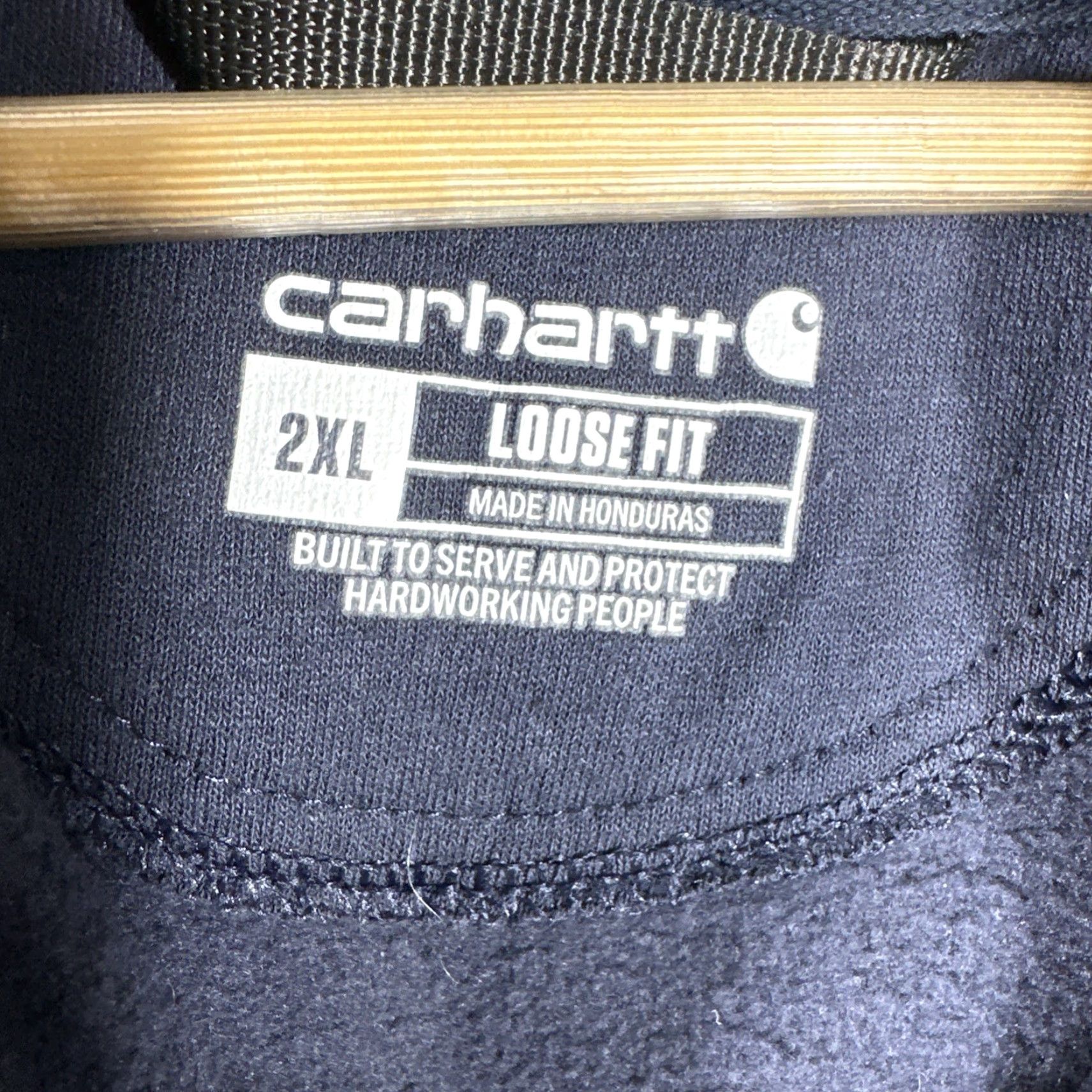Carhartt VINTAGE Carhartt Hoodie Mens XXL Loose Fit Zip-Up Sweatshirt Navy Blue Carhartt Loose Fit K122 Mens Hoodie Full Zip Logo Navy Blue 2XL Size US XXL / EU 58 / 5 - 4 Thumbnail