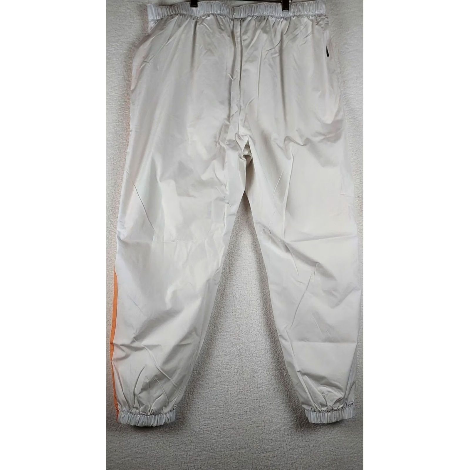 Under Armour VINTAGE Under Armour UA Rush Woven Pants Womens XL White Orange Athletic Track Jogg Size 40" / US 18 - 2 Thumbnail