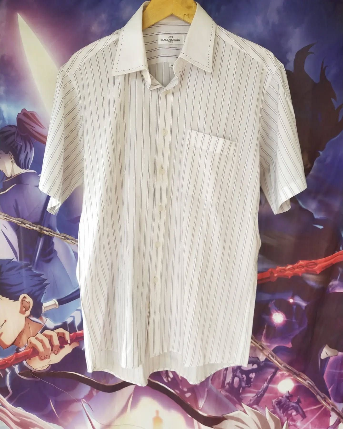 Balenciaga 1990s Vintage Balenciaga Paris Short Sleeve Shirt Size US L / EU 52-54 / 3 - 1 Thumbnail