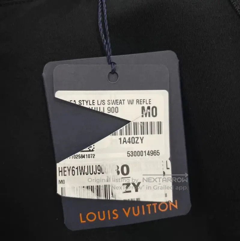 Louis Vuitton Louis Vuitton Black Cotton Men's Long Sleeve Sweatshirt . Size US M / EU 48-50 / 2 - 6 Thumbnail