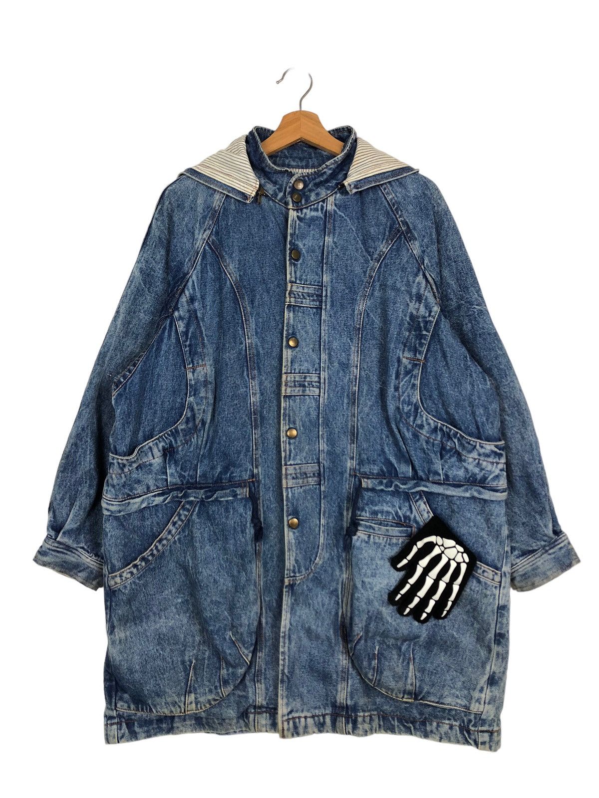 Japanese Brand 🔥RARE HIKORY DENIM JACKET CARGO ISSEY MIYAKE DESIGN Size US M / EU 48-50 / 2 - 1 Thumbnail