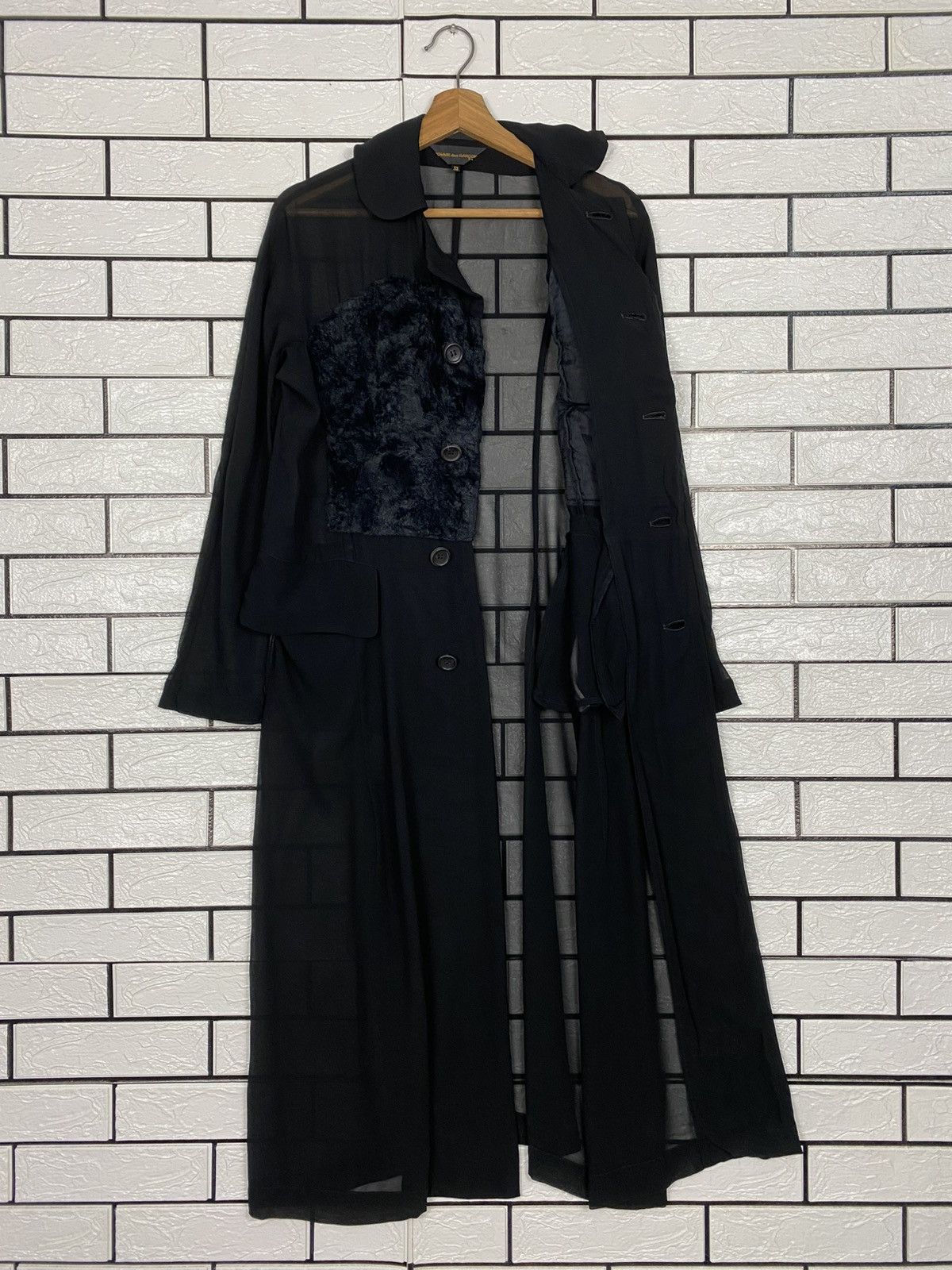 Comme des Garcons 🔥AD2015 COMME DES GARCONS SHEER DRAPED DUSTER DRESS RUNWAY Size XS / US 0-2 / IT 36-38 - 9 Thumbnail