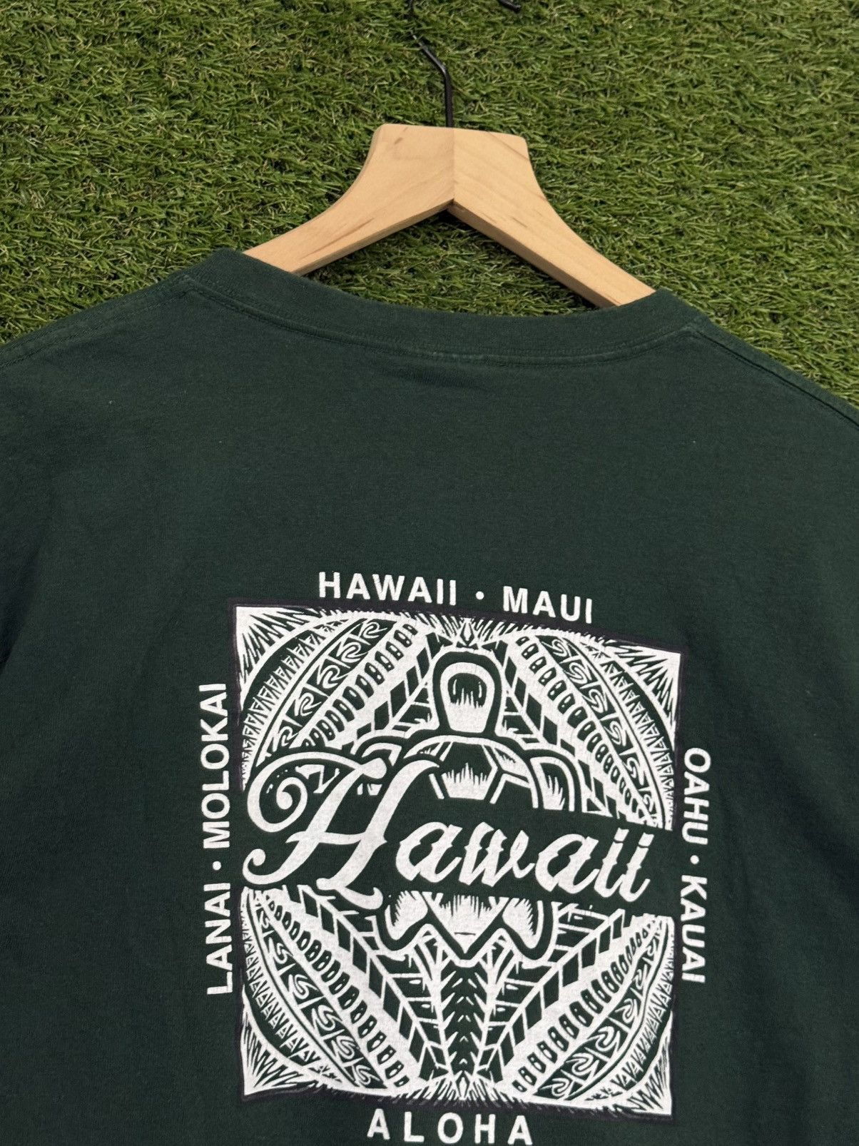 Soffe Vintage Soffe Made in USA Forest Green Hawaii Tee Medium Size US M / EU 48-50 / 2 - 2 Thumbnail