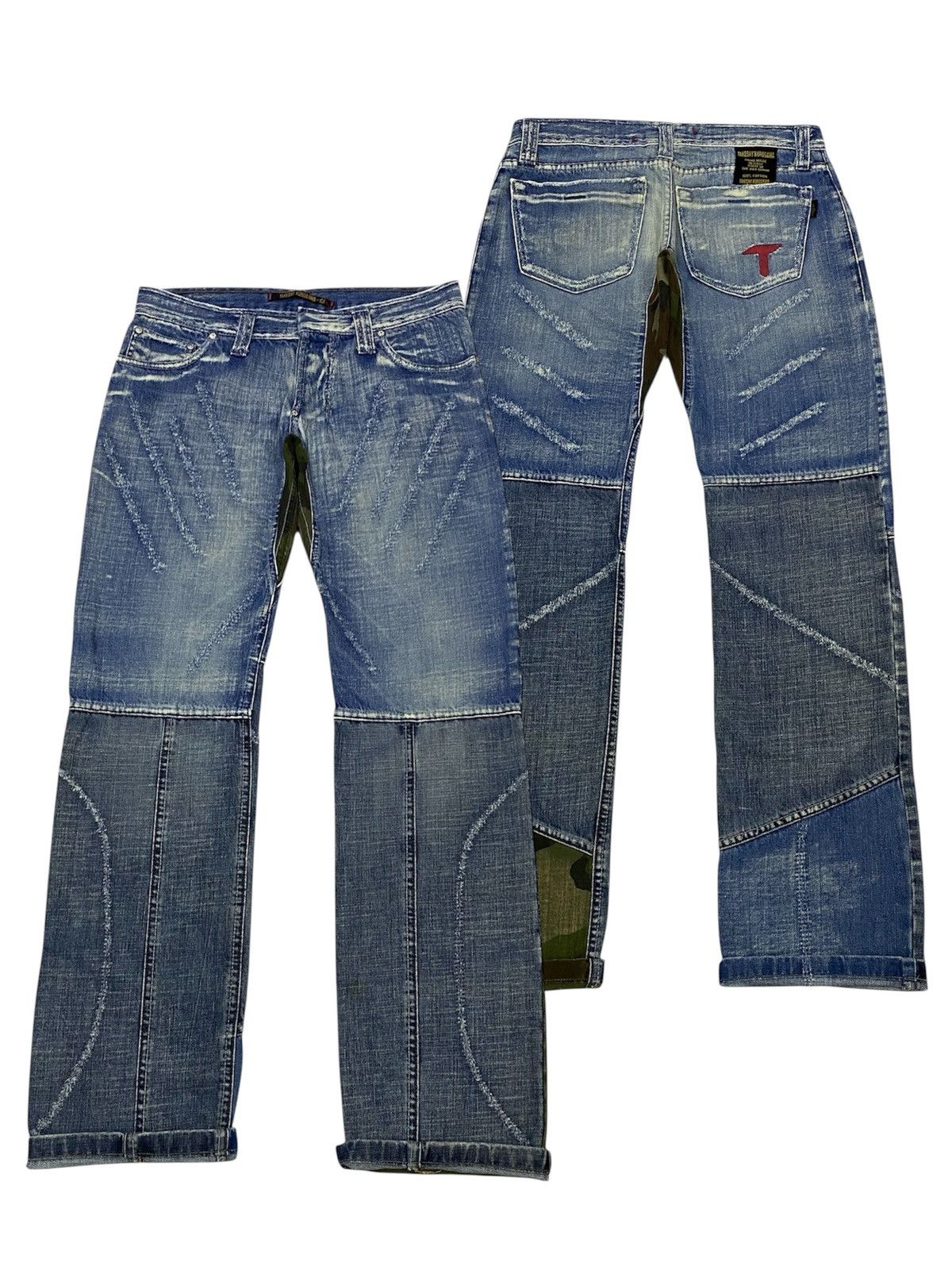 If Six Was Nine × Japanese Brand × Takeshy Kurosawa Takeshy Kurosawa “FEEL” Distressed Washed Denim Size US 32 / EU 48 - 1 Thumbnail