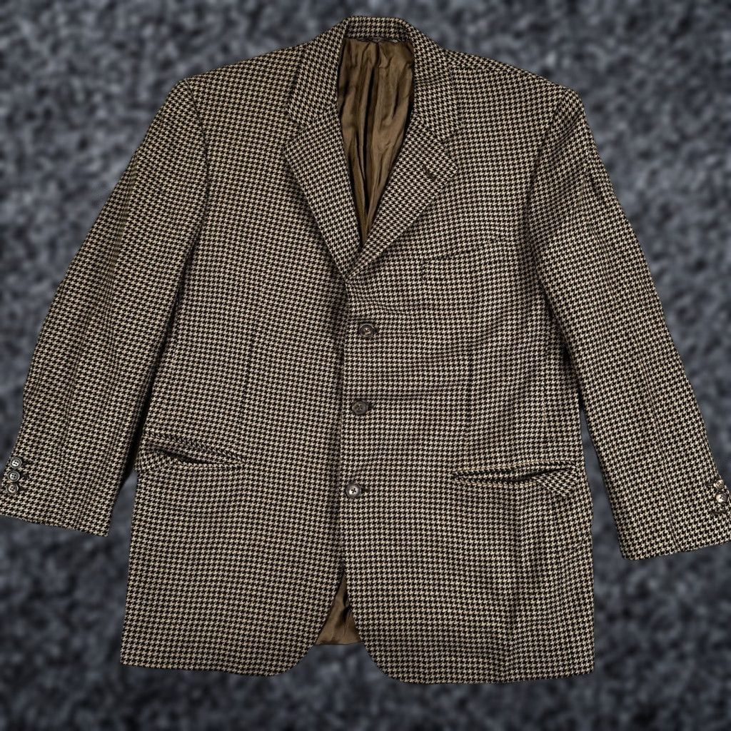 Ermenegildo Zegna VINTAGE Ermenegildo Zegna Sport Coat Blazer Mens 44 Brown Cashmere Tweed Switzerland Size 44R - 1 Thumbnail